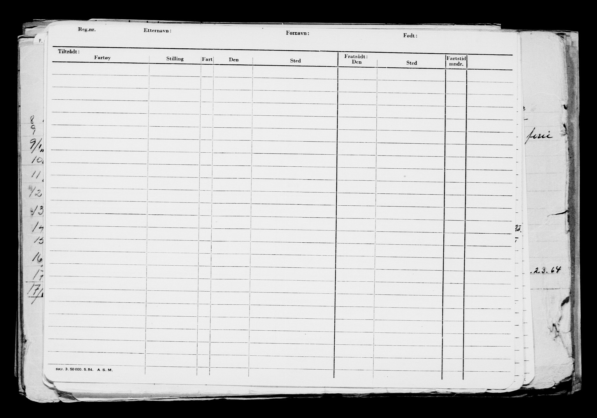 Direktoratet for sjømenn, AV/RA-S-3545/G/Gb/L0110: Hovedkort, 1913, p. 686