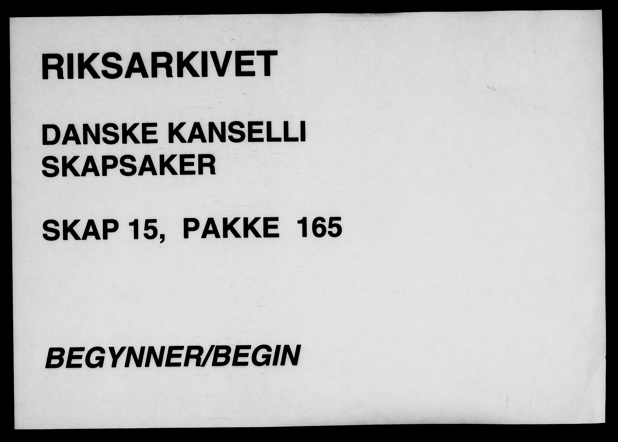 Danske Kanselli, Skapsaker, AV/RA-EA-4061/F/L0085: Skap 15, pakke 152D-175A, 1613-1716, p. 227