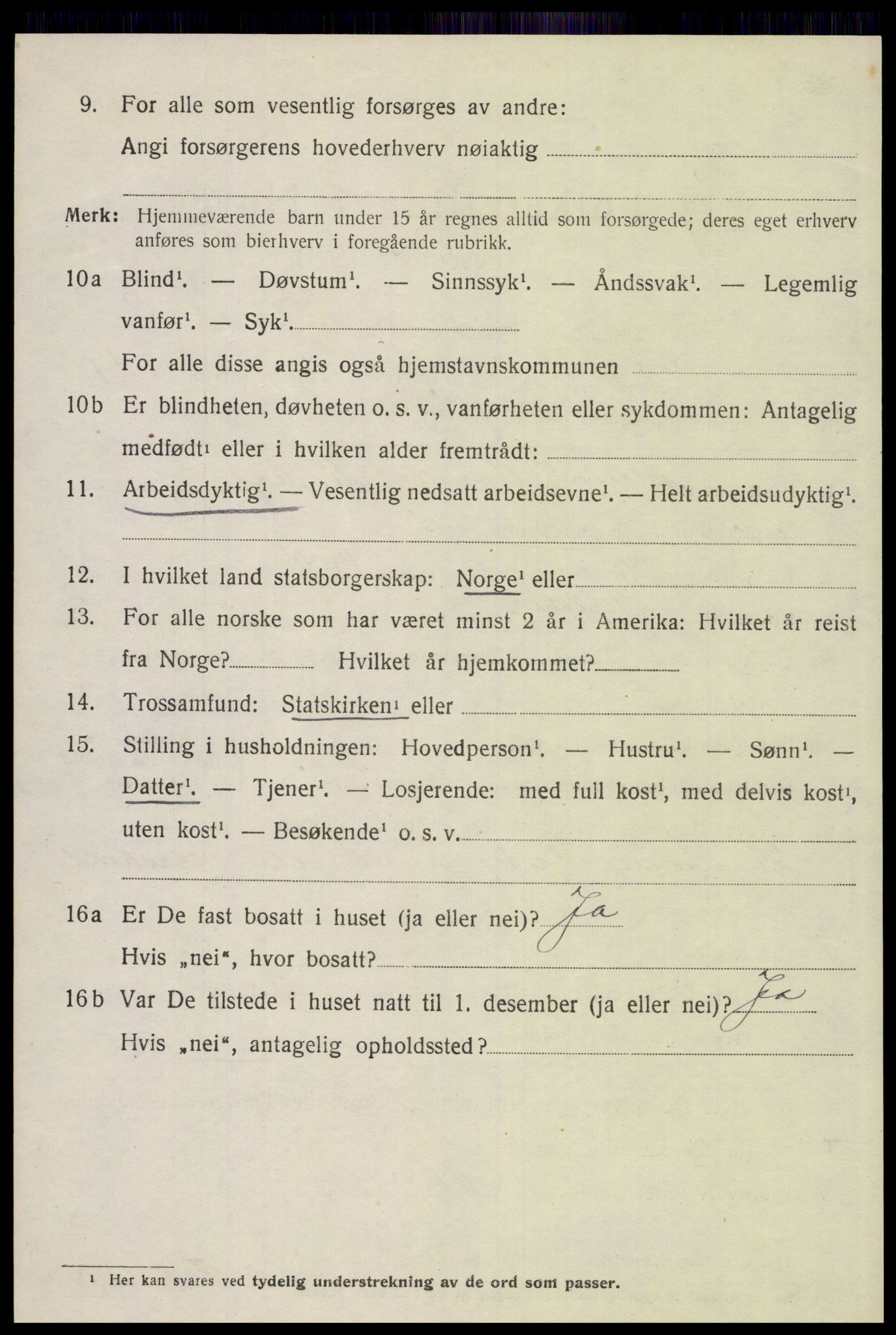 SAH, 1920 census for Trysil, 1920, p. 10628
