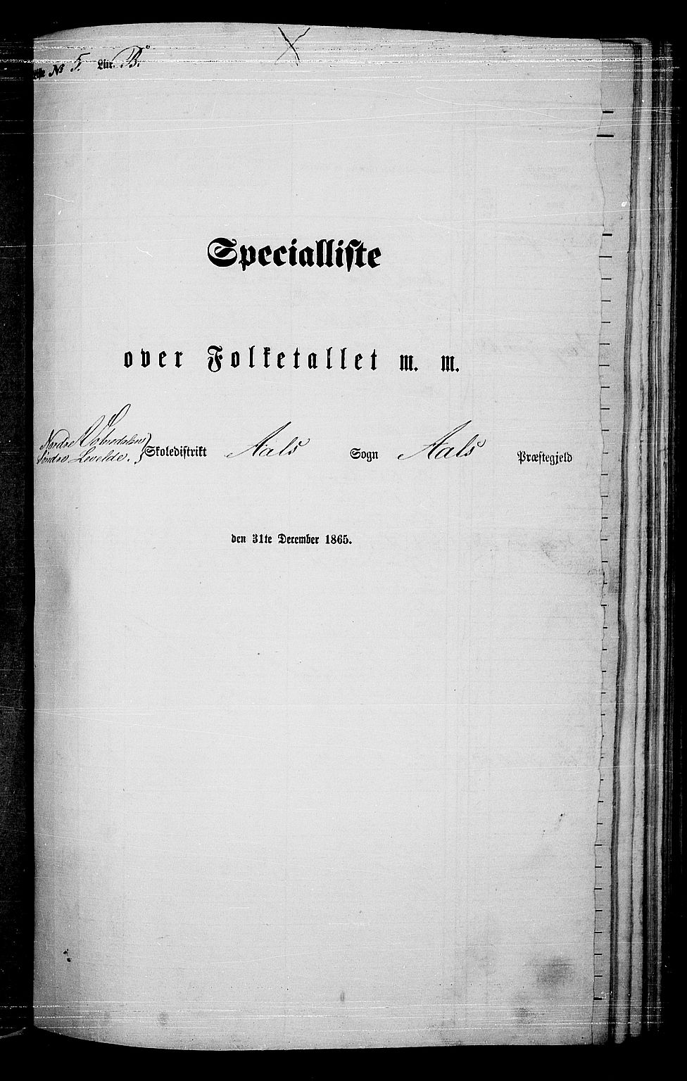 RA, 1865 census for Ål, 1865, p. 105