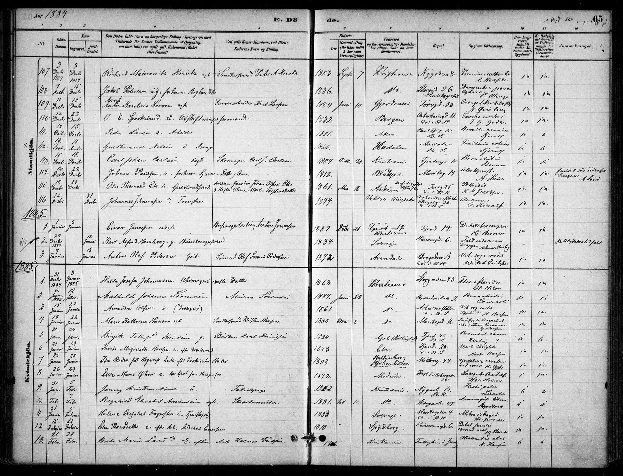 Jakob prestekontor Kirkebøker, SAO/A-10850/F/Fa/L0007: Parish register (official) no. 7, 1880-1905, p. 65
