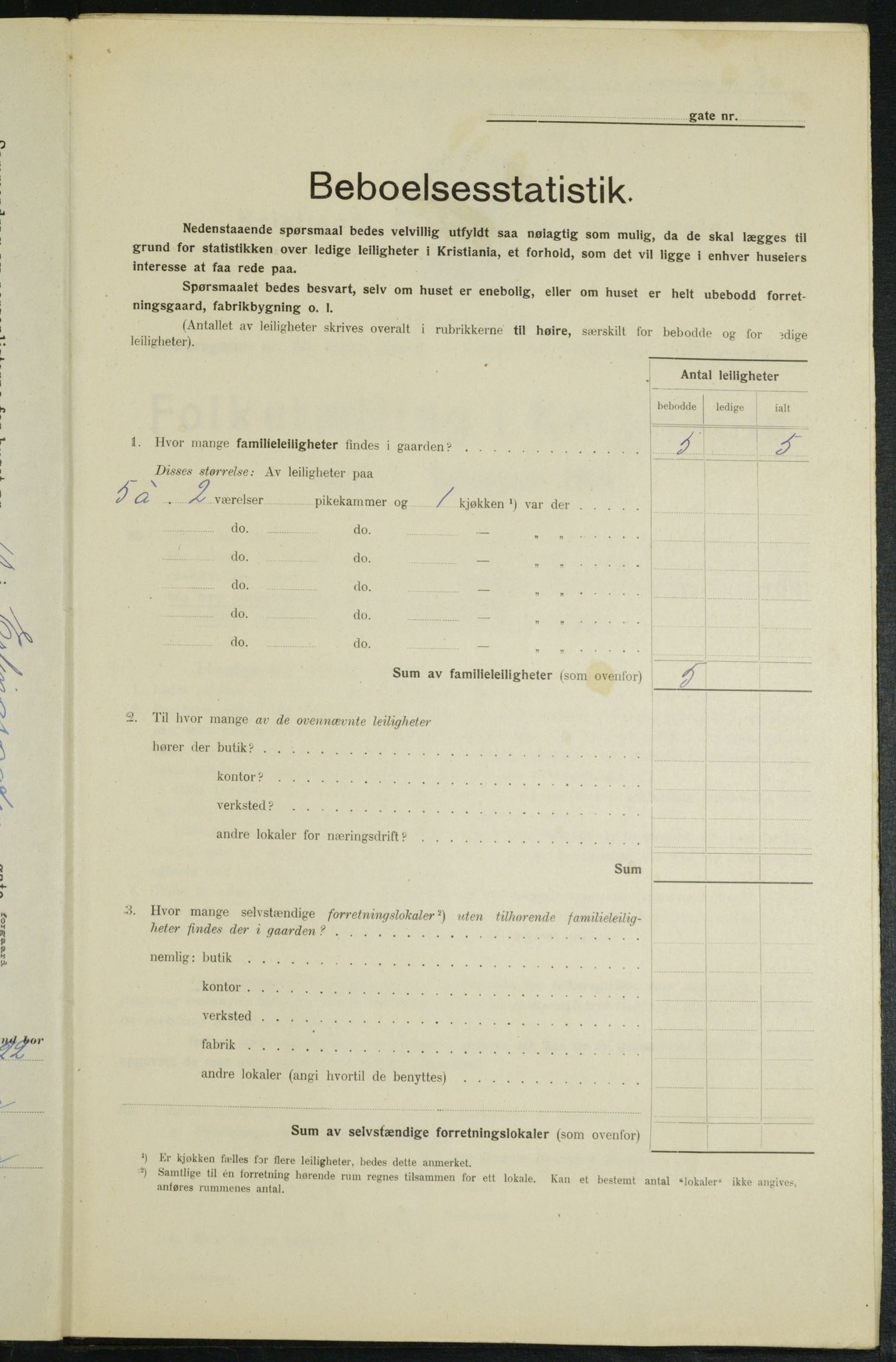 OBA, Municipal Census 1914 for Kristiania, 1914, p. 22164