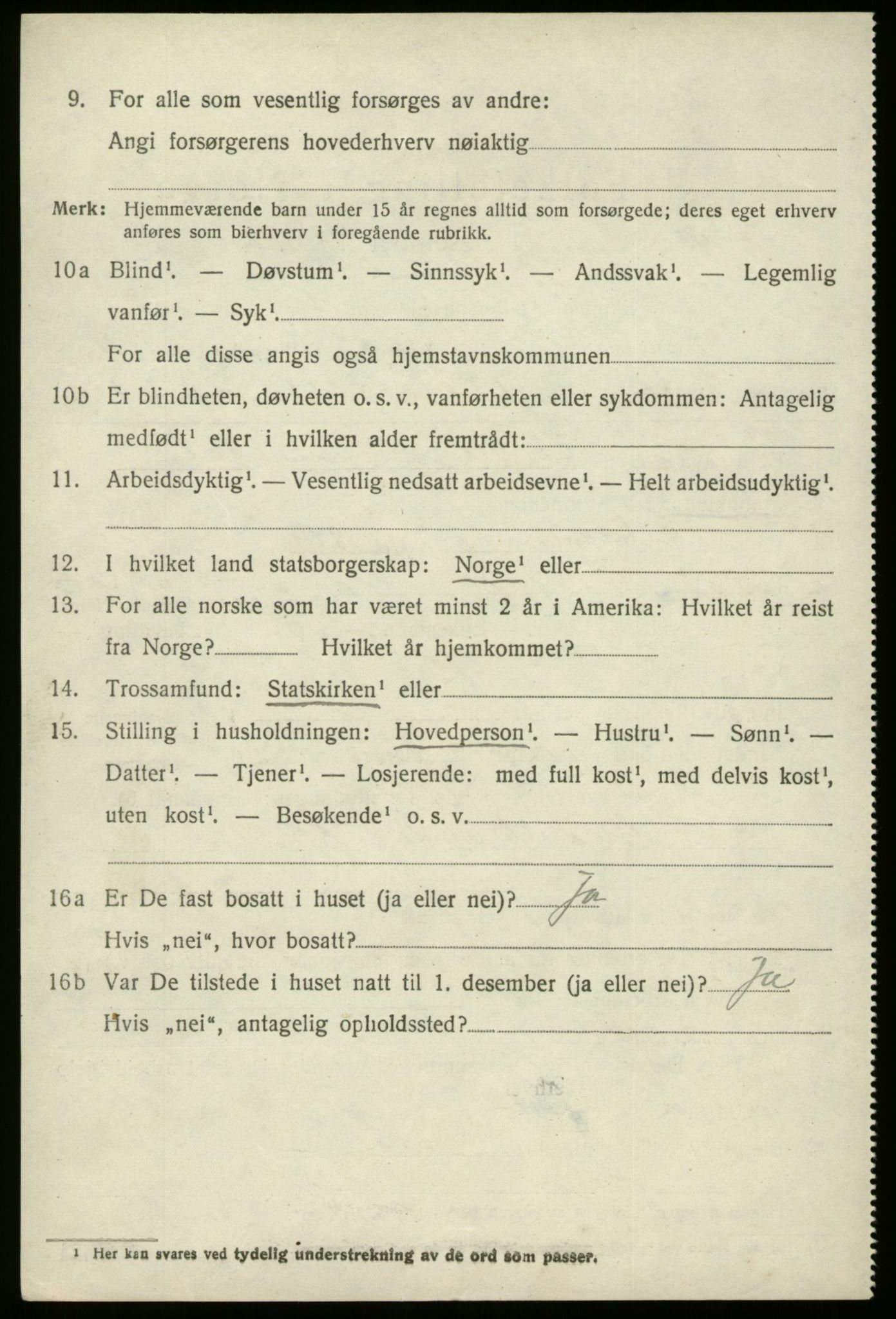 SAB, 1920 census for Stryn, 1920, p. 5461