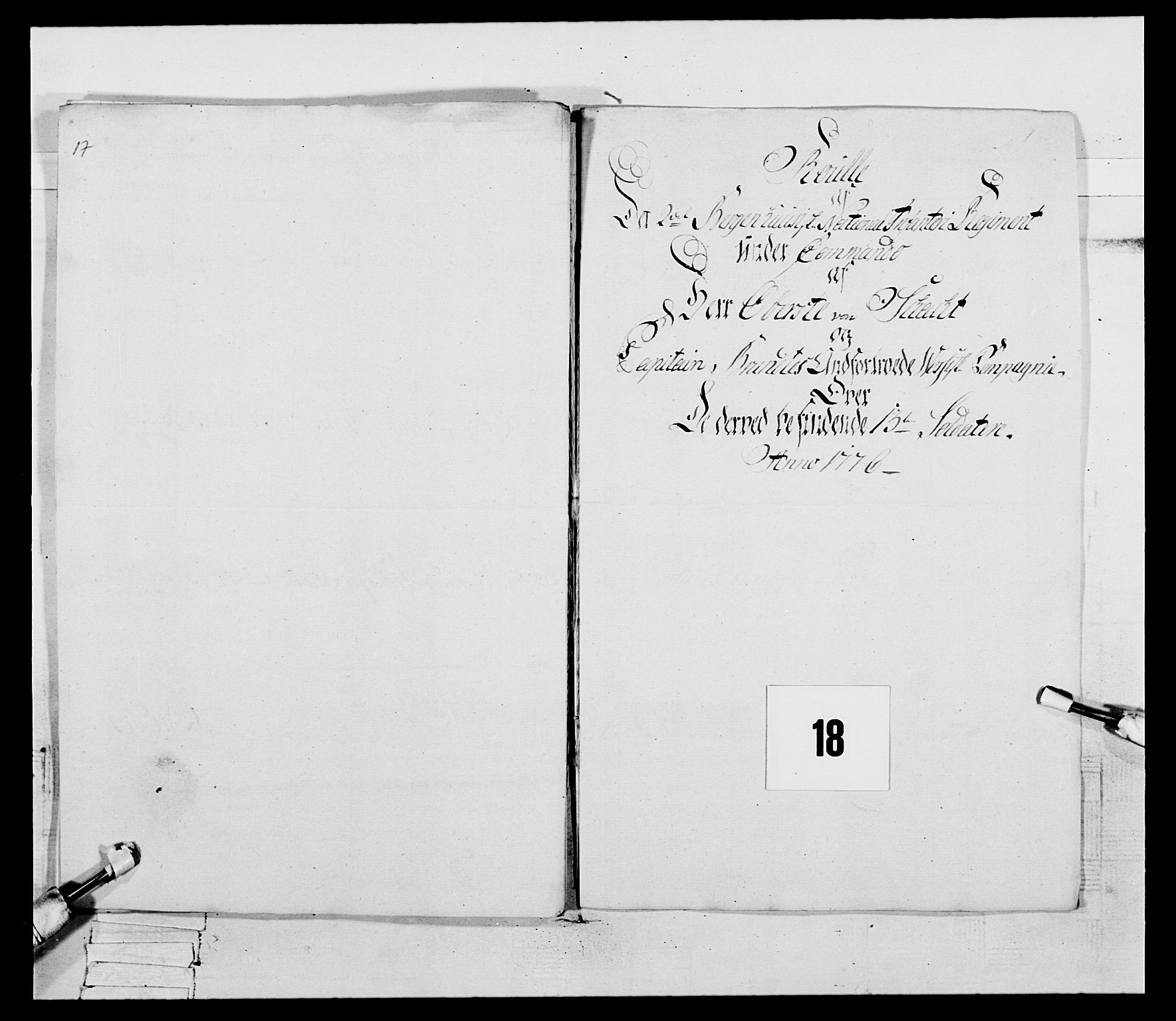 Generalitets- og kommissariatskollegiet, Det kongelige norske kommissariatskollegium, AV/RA-EA-5420/E/Eh/L0094: 2. Bergenhusiske nasjonale infanteriregiment, 1776-1779, p. 72