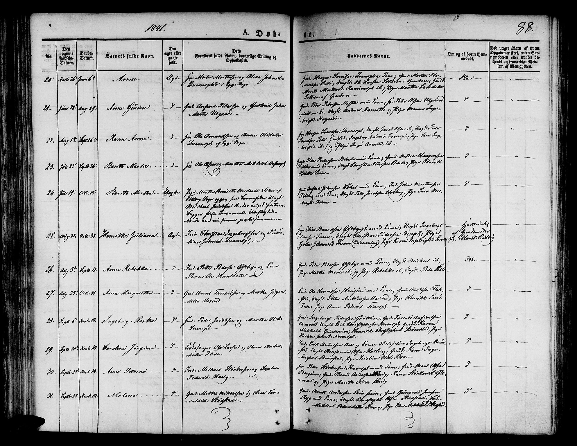 Ministerialprotokoller, klokkerbøker og fødselsregistre - Nord-Trøndelag, AV/SAT-A-1458/746/L0445: Parish register (official) no. 746A04, 1826-1846, p. 88