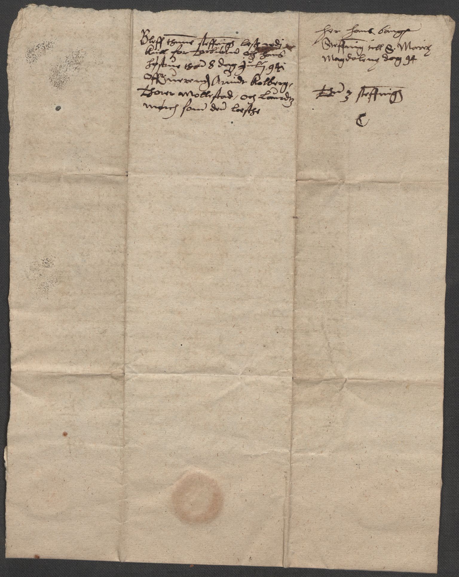 Riksarkivets diplomsamling, AV/RA-EA-5965/F15/L0003: Prestearkiv - Østfold, 1594-1700, p. 61