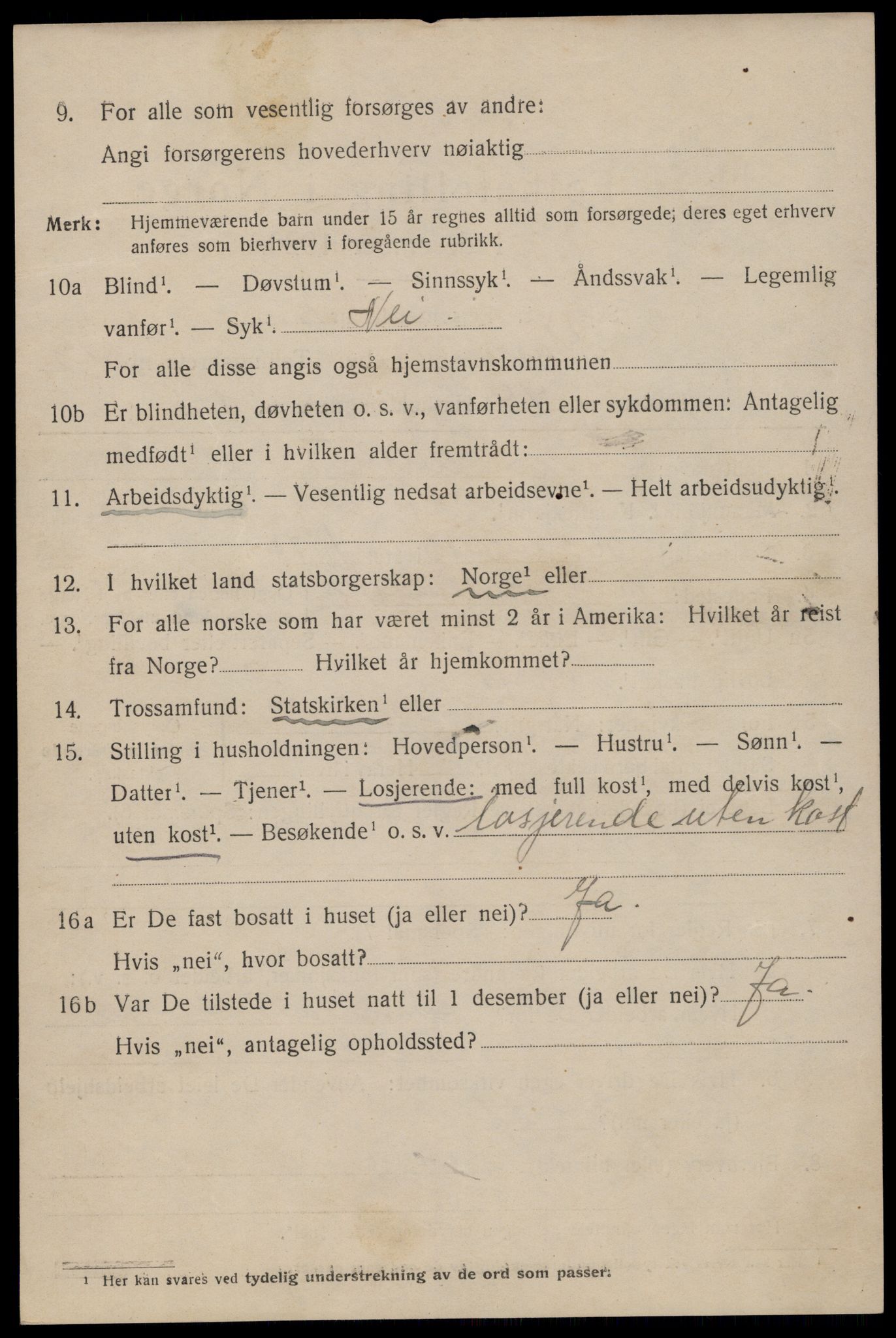 SAST, 1920 census for Stavanger, 1920, p. 108499