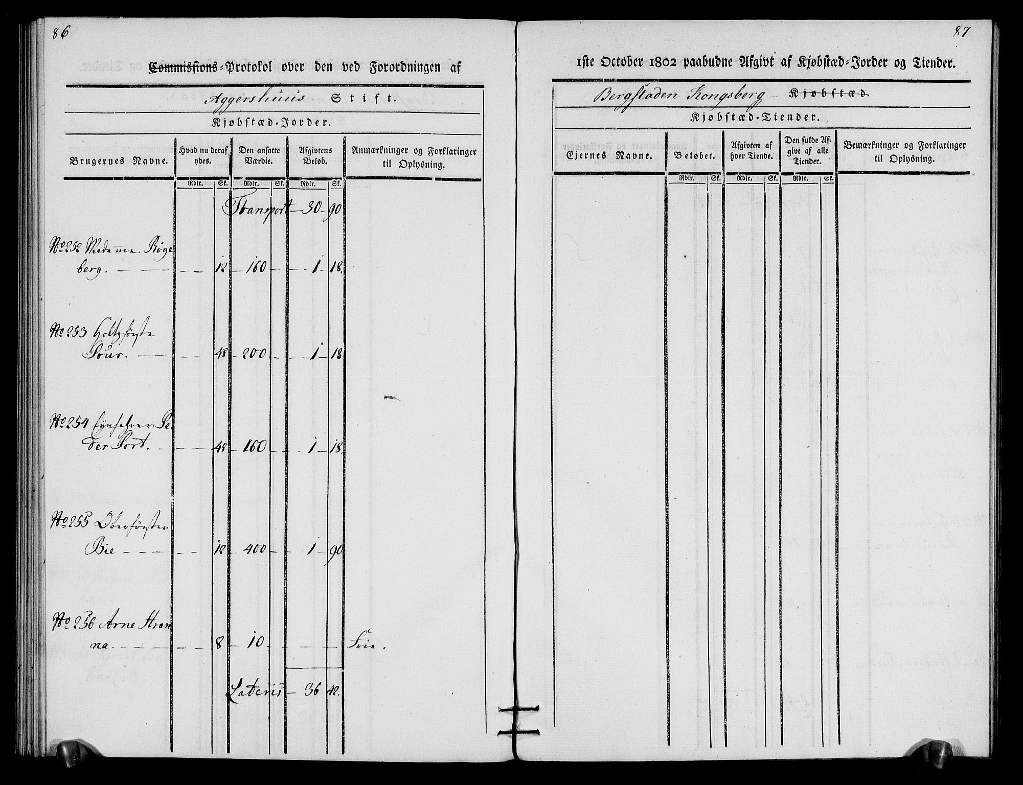 Rentekammeret inntil 1814, Realistisk ordnet avdeling, AV/RA-EA-4070/N/Ne/Nea/L0057b: Numedal og Sandsvær fogderi. Oppebørselsregister for Kongsberg bergstad, 1803-1804, p. 47