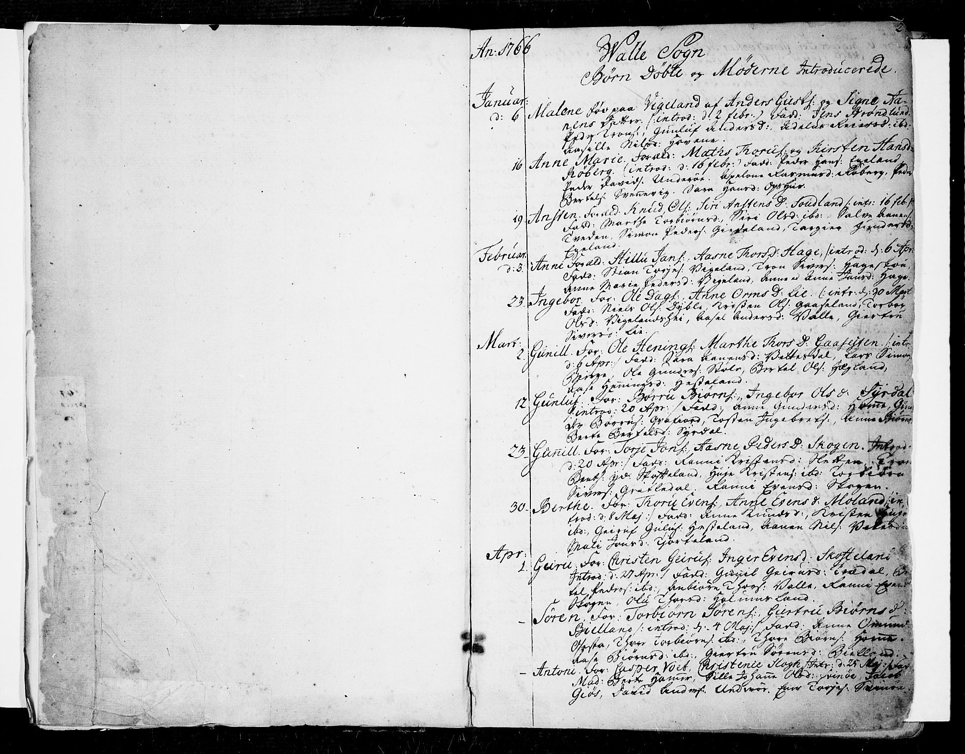 Sør-Audnedal sokneprestkontor, SAK/1111-0039/F/Fa/Fab/L0002: Parish register (official) no. A 2 /1, 1766-1815, p. 2