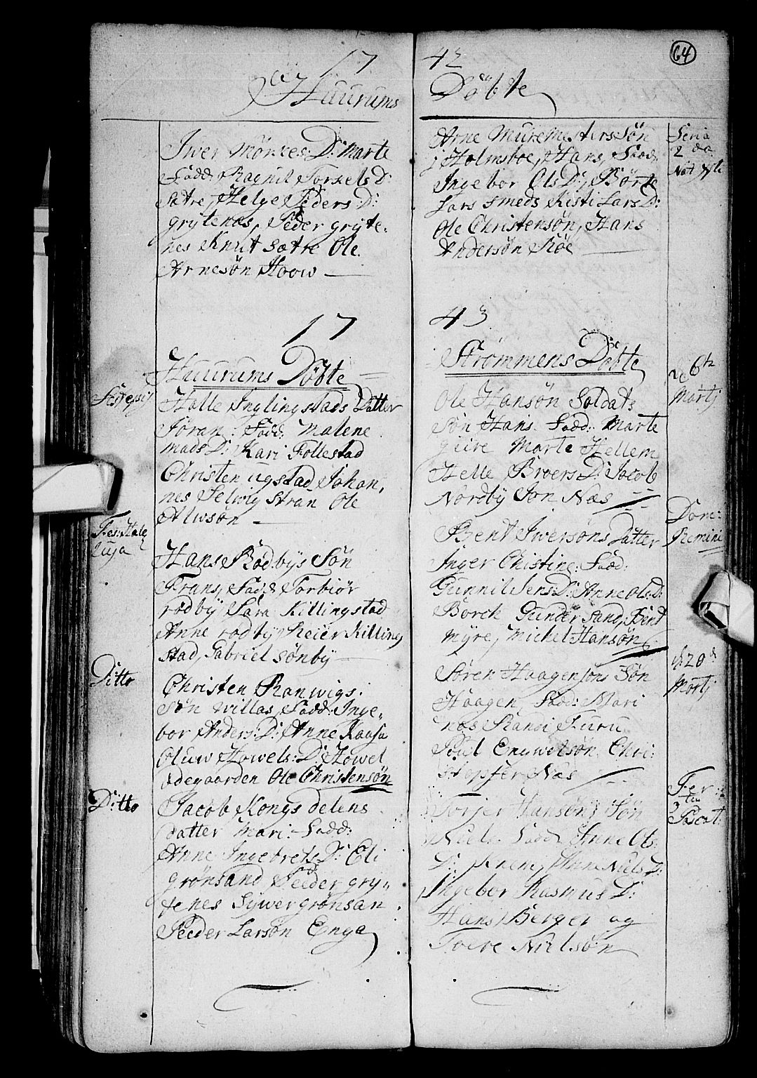 Hurum kirkebøker, AV/SAKO-A-229/F/Fa/L0002: Parish register (official) no. 2, 1733-1757, p. 64