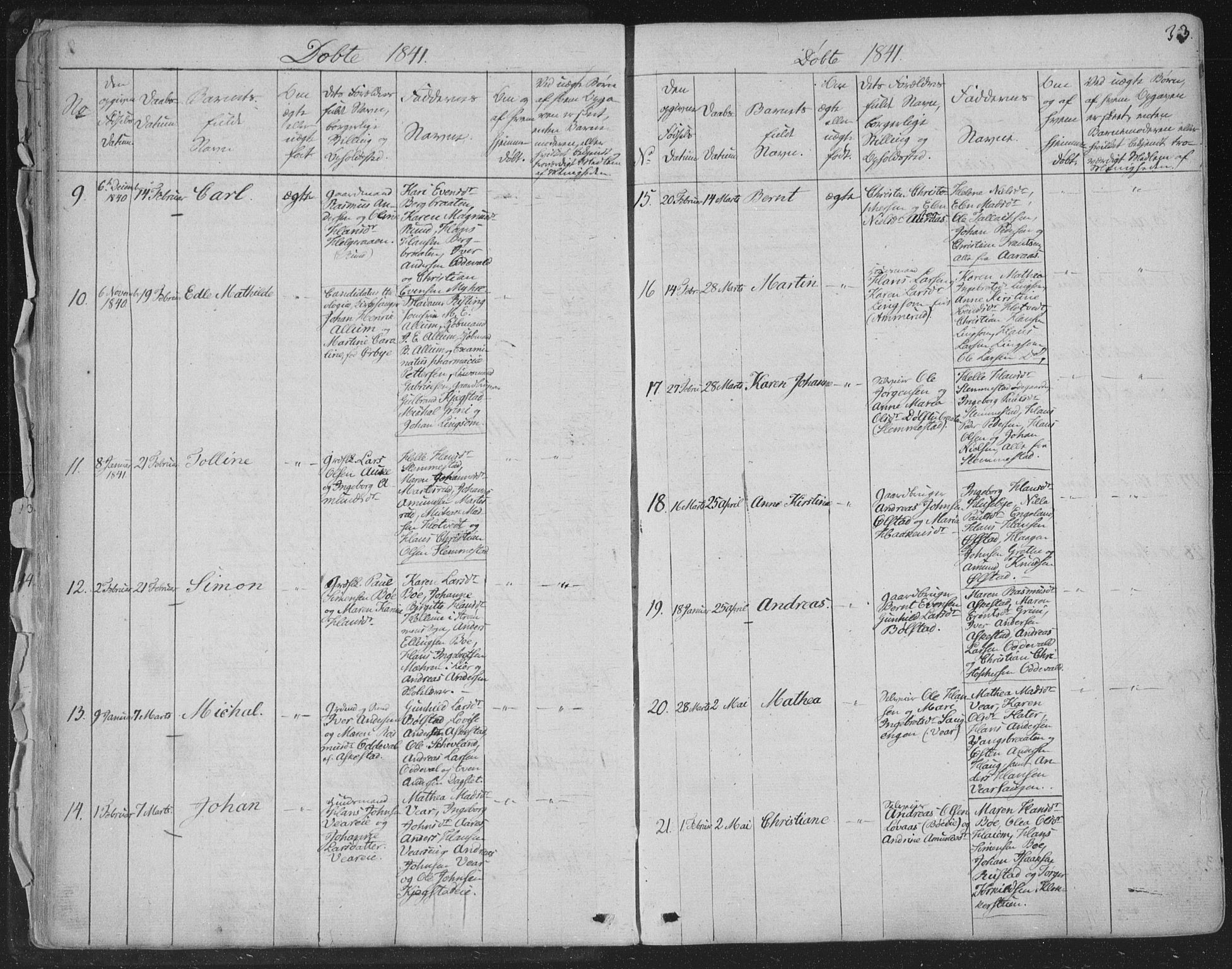 Røyken kirkebøker, AV/SAKO-A-241/F/Fa/L0005: Parish register (official) no. 5, 1833-1856, p. 33