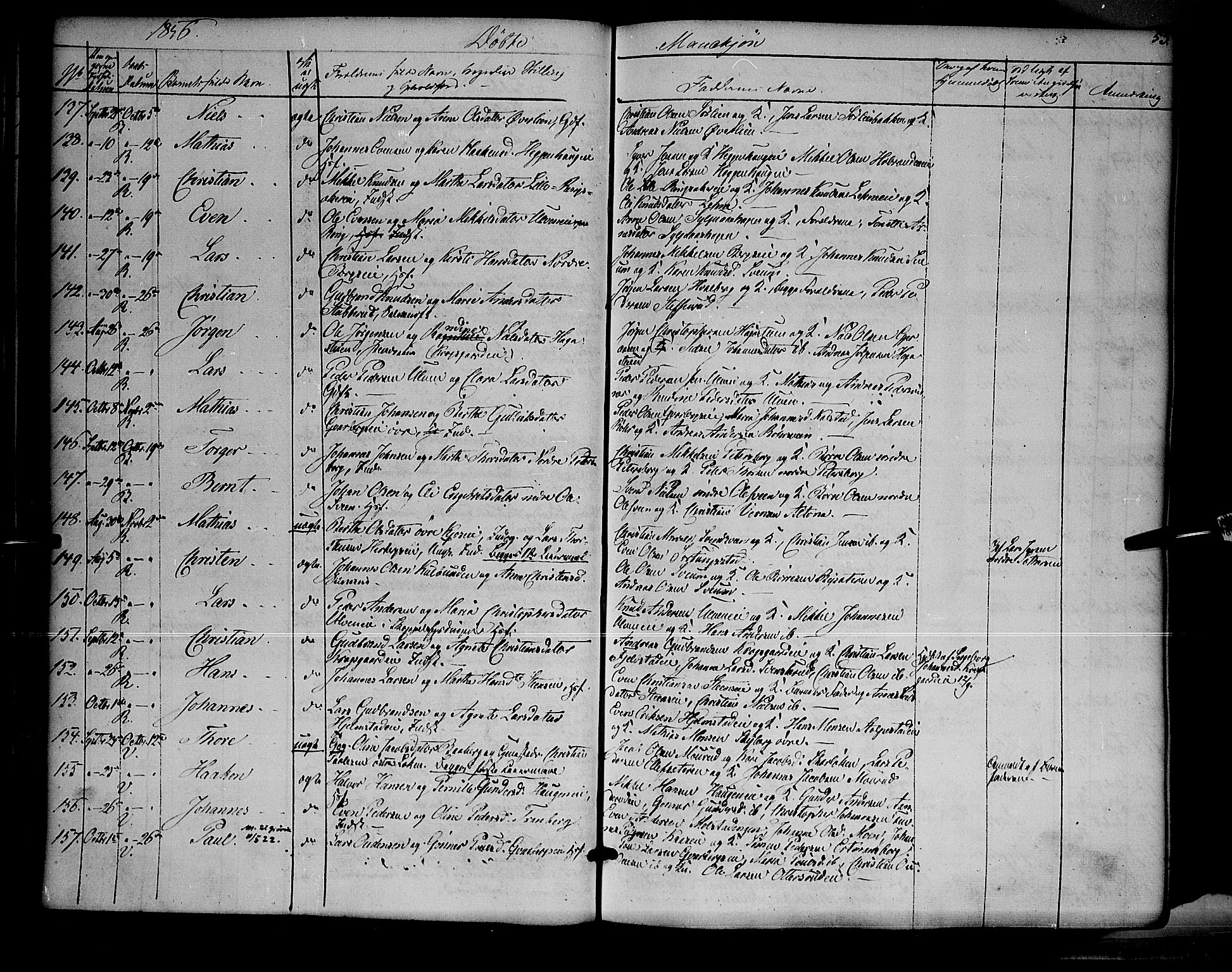 Ringsaker prestekontor, SAH/PREST-014/K/Ka/L0009: Parish register (official) no. 9, 1850-1860, p. 53