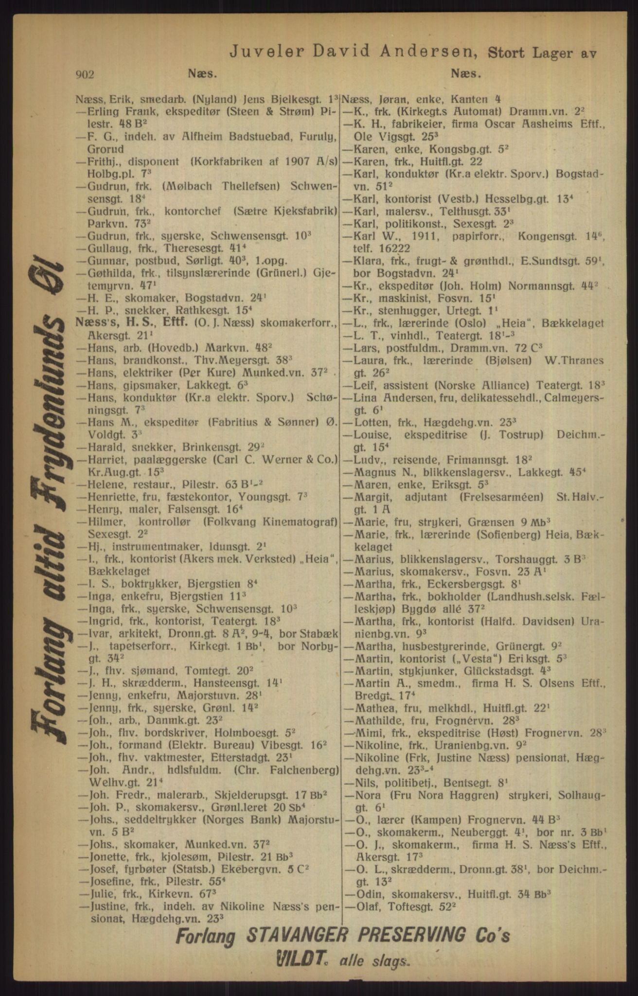 Kristiania/Oslo adressebok, PUBL/-, 1915, p. 902