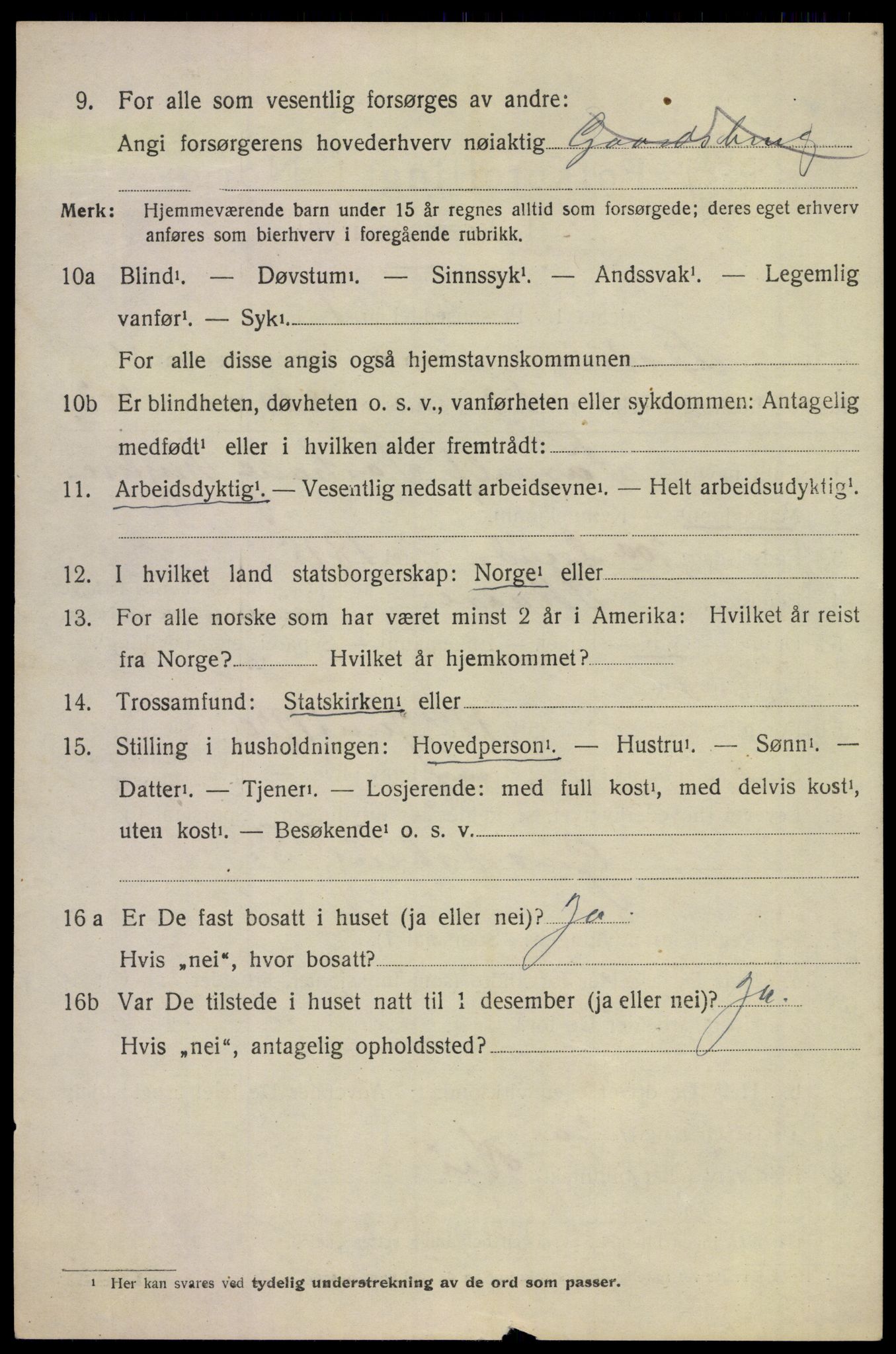 SAKO, 1920 census for Botne, 1920, p. 4200