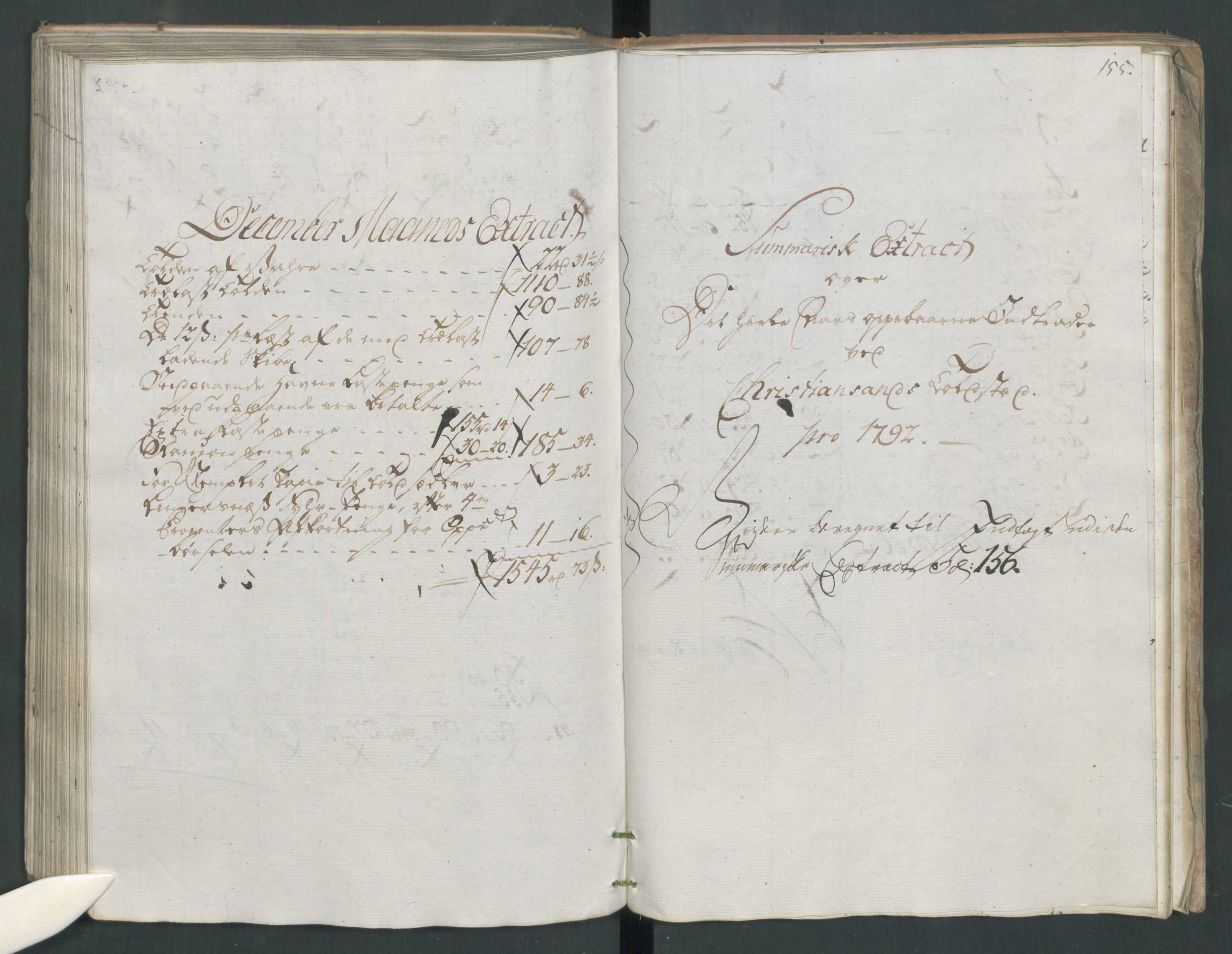 Generaltollkammeret, tollregnskaper, RA/EA-5490/R16/L0115/0002: Tollregnskaper Kristiansand / Utgående tollbok, 1790-1792, p. 154b-155a