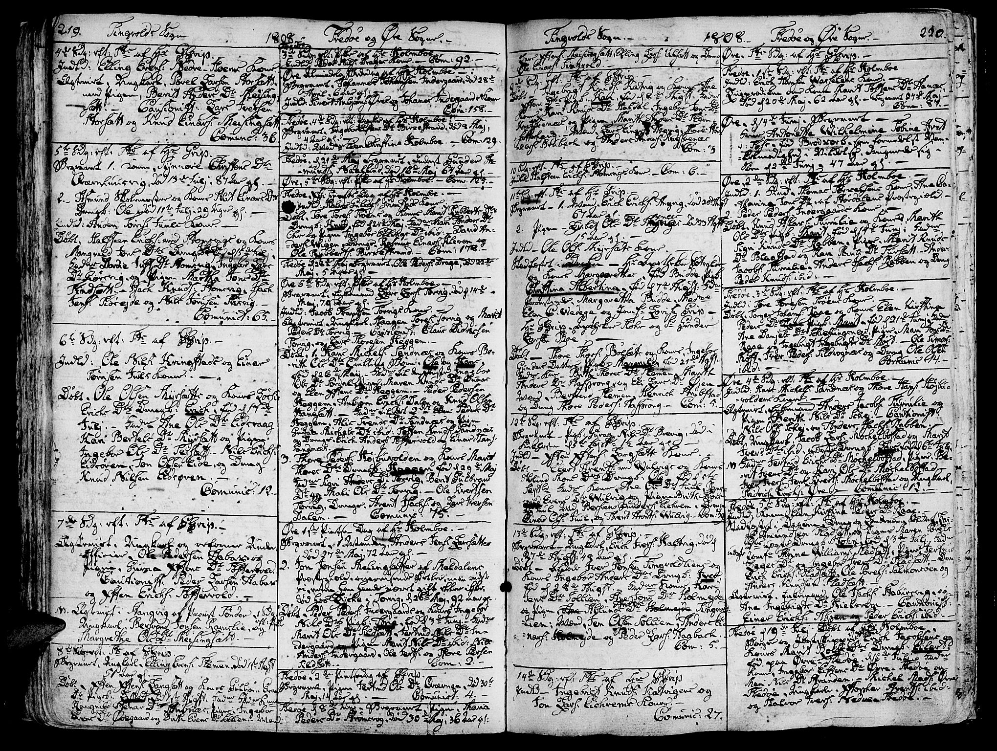 Ministerialprotokoller, klokkerbøker og fødselsregistre - Møre og Romsdal, SAT/A-1454/586/L0981: Parish register (official) no. 586A07, 1794-1819, p. 219-220