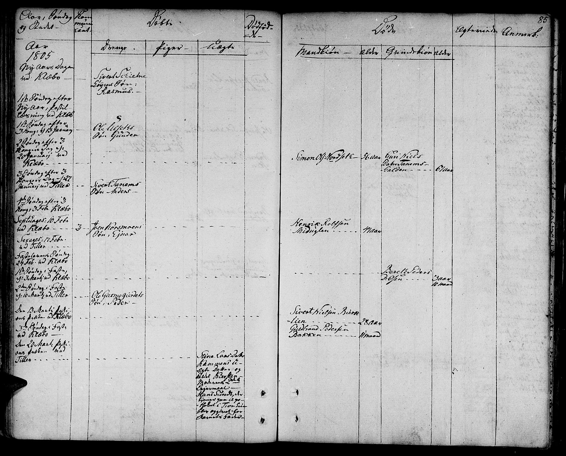 Ministerialprotokoller, klokkerbøker og fødselsregistre - Sør-Trøndelag, AV/SAT-A-1456/618/L0438: Parish register (official) no. 618A03, 1783-1815, p. 85