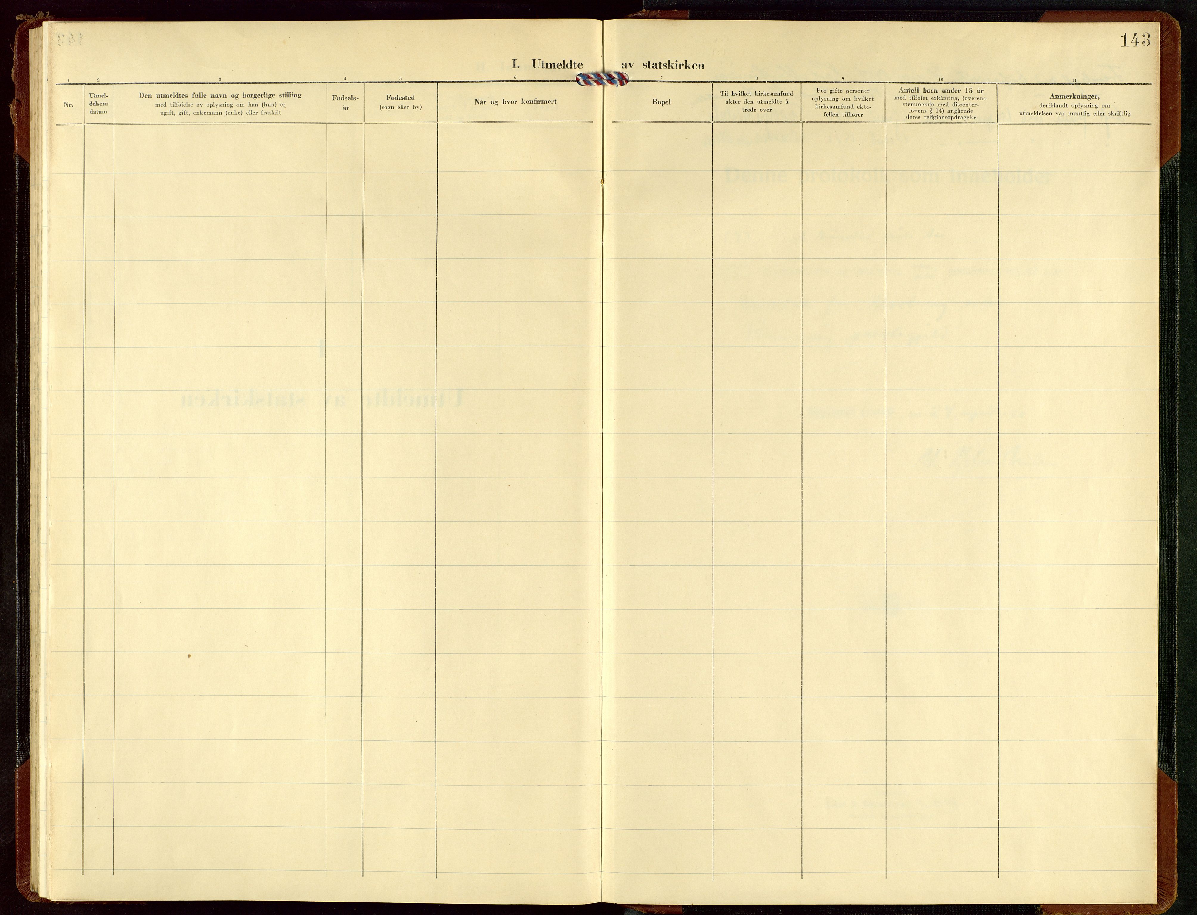 Rennesøy sokneprestkontor, AV/SAST-A -101827/H/Ha/Hab/L0019: Parish register (copy) no. B 18, 1950-1972, p. 143