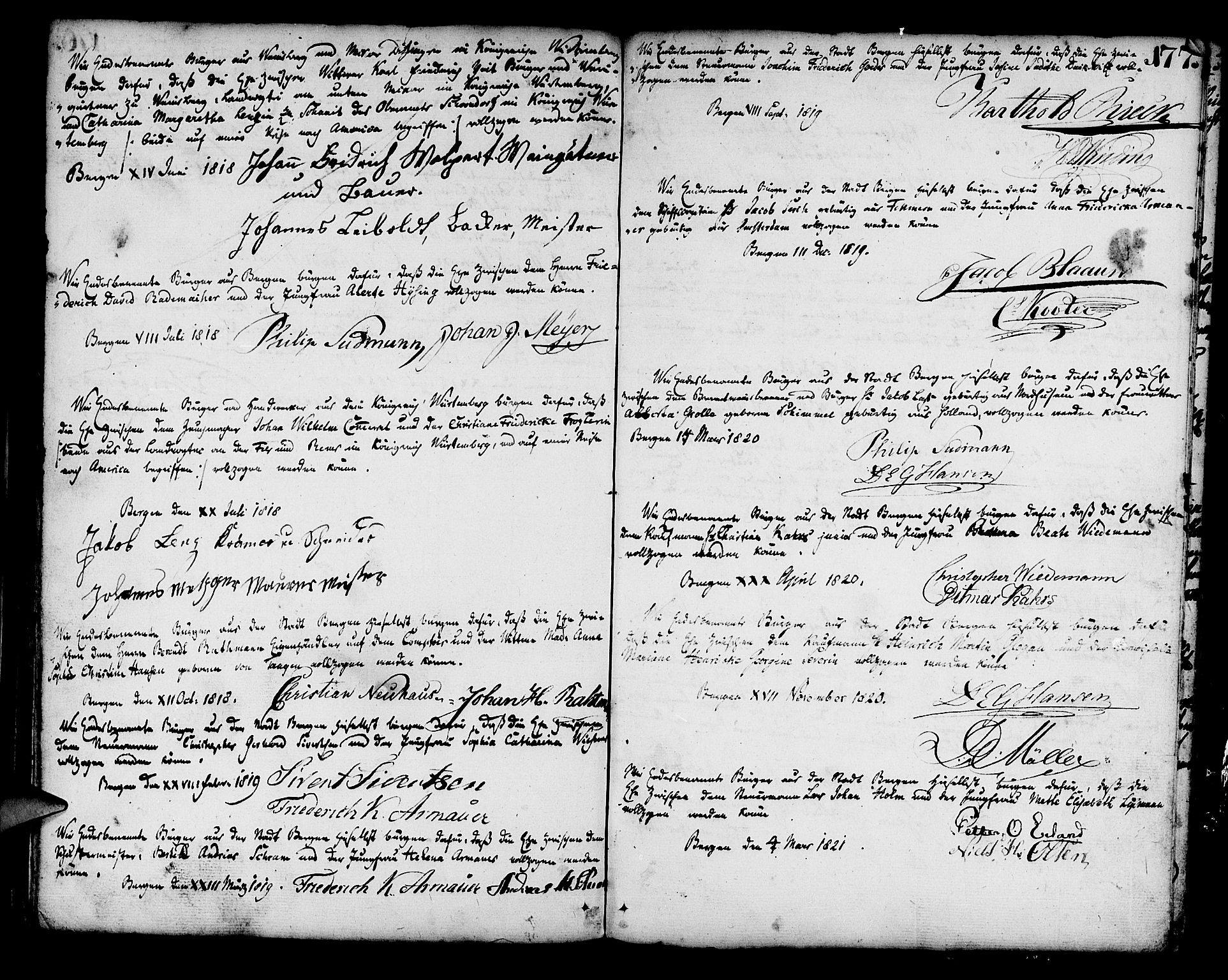 Mariakirken Sokneprestembete, SAB/A-76901/H/Haa/L0003: Parish register (official) no. A 3, 1786-1815, p. 177