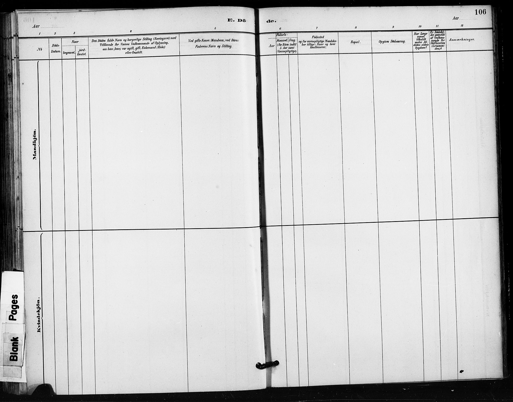 Håland sokneprestkontor, AV/SAST-A-101802/001/30BA/L0011: Parish register (official) no. A 10, 1883-1900, p. 106