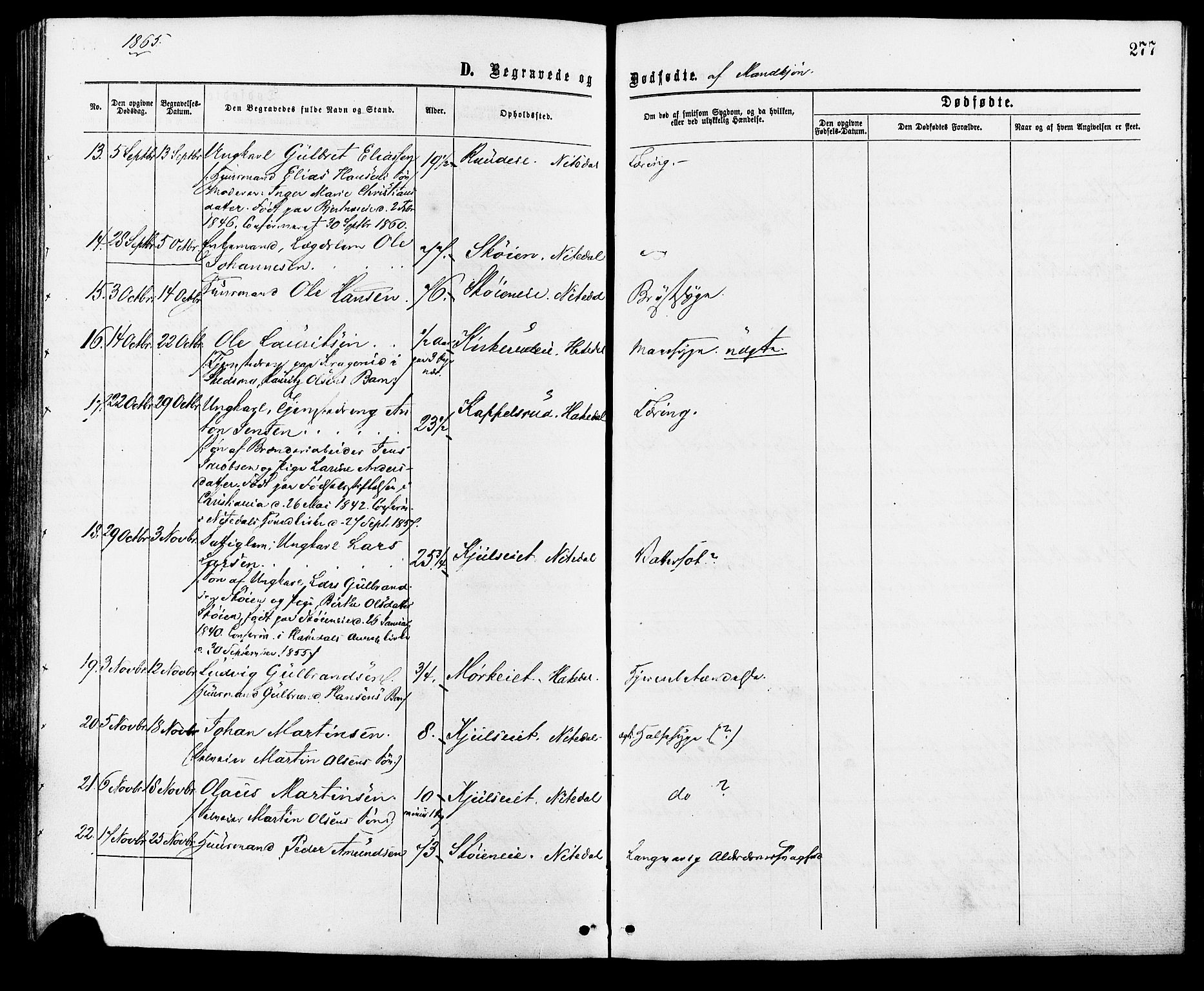 Nittedal prestekontor Kirkebøker, AV/SAO-A-10365a/F/Fa/L0006: Parish register (official) no. I 6, 1863-1878, p. 277