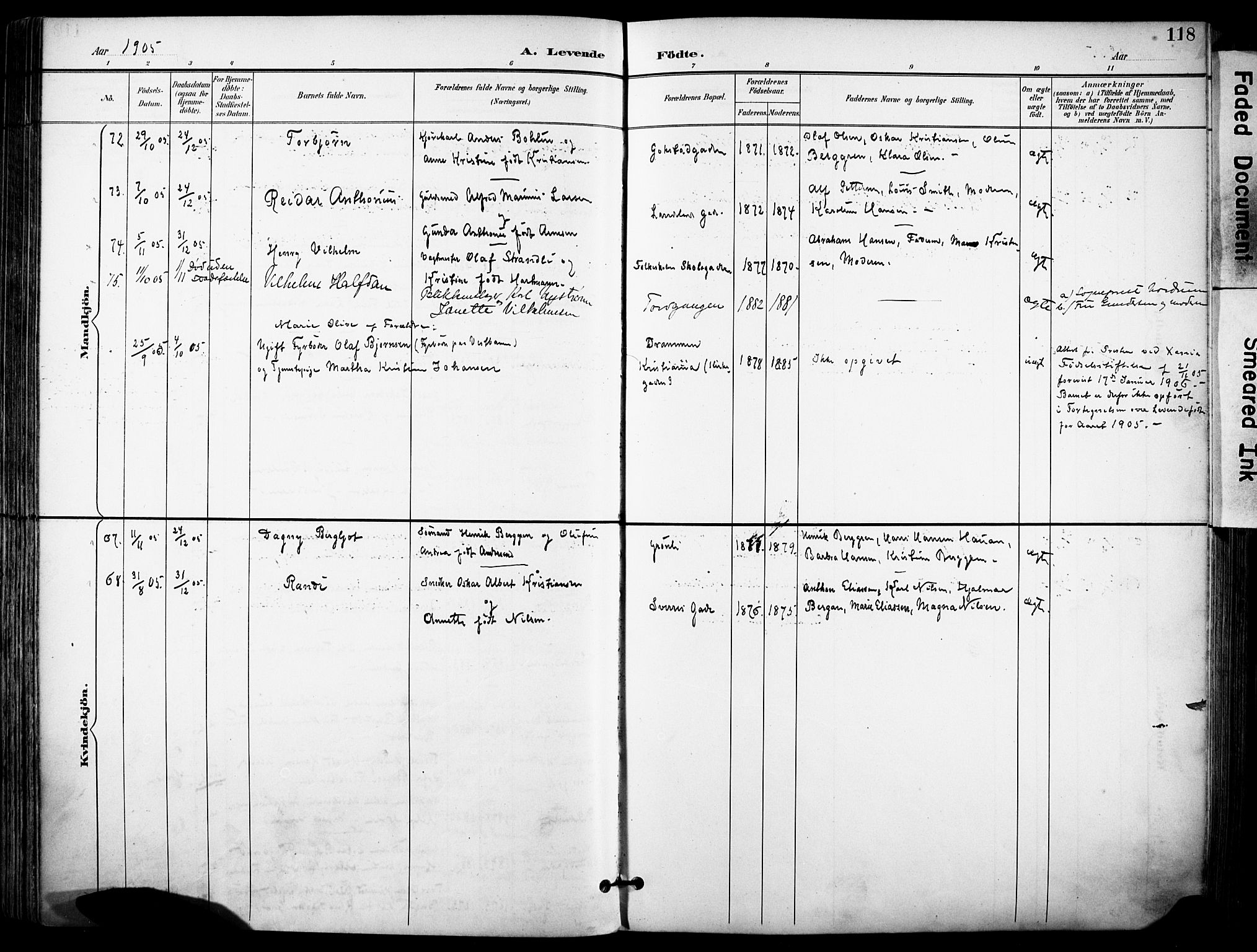 Sandefjord kirkebøker, SAKO/A-315/F/Fa/L0004: Parish register (official) no. 4, 1894-1905, p. 118