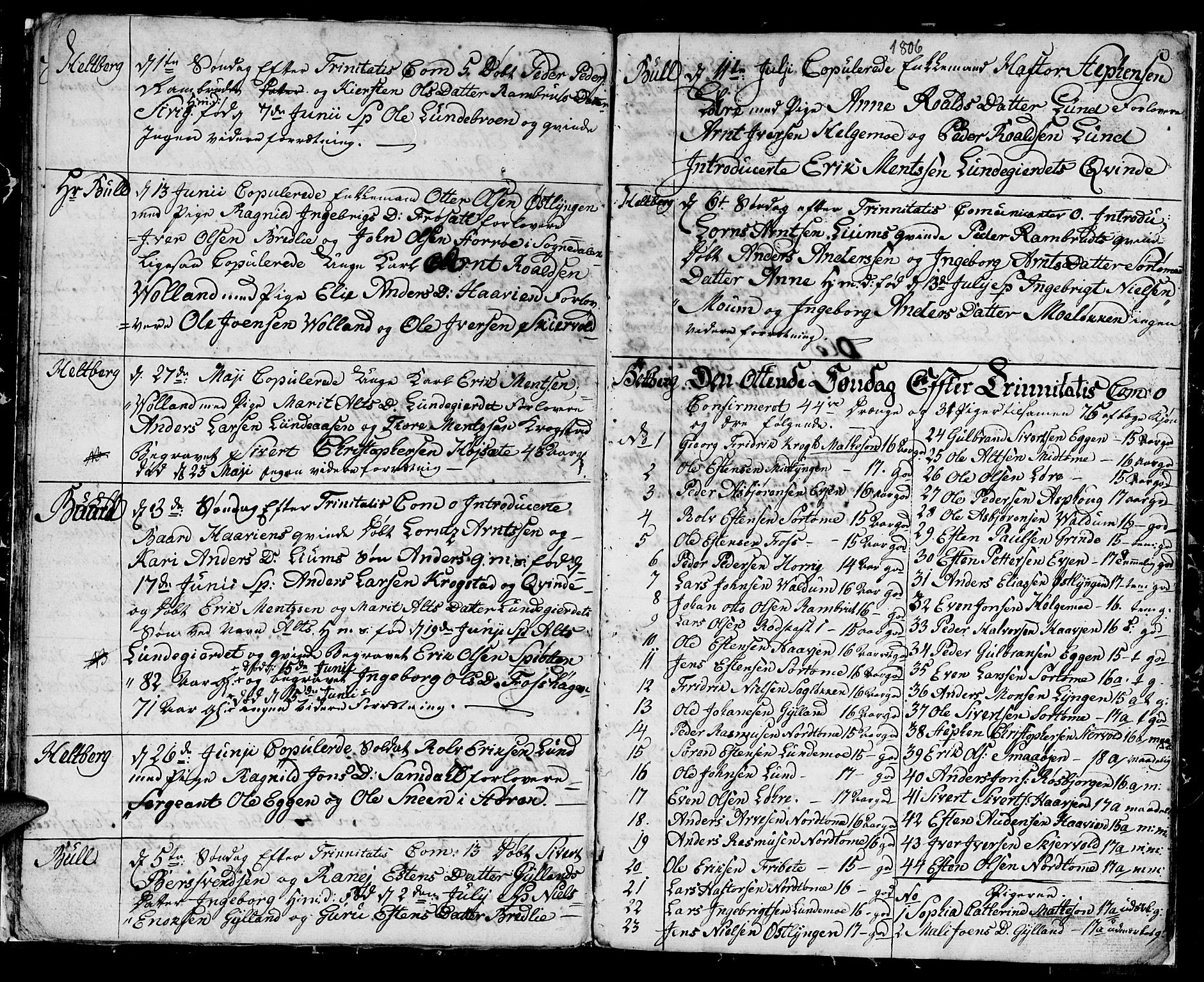 Ministerialprotokoller, klokkerbøker og fødselsregistre - Sør-Trøndelag, AV/SAT-A-1456/692/L1106: Parish register (copy) no. 692C01, 1802-1808