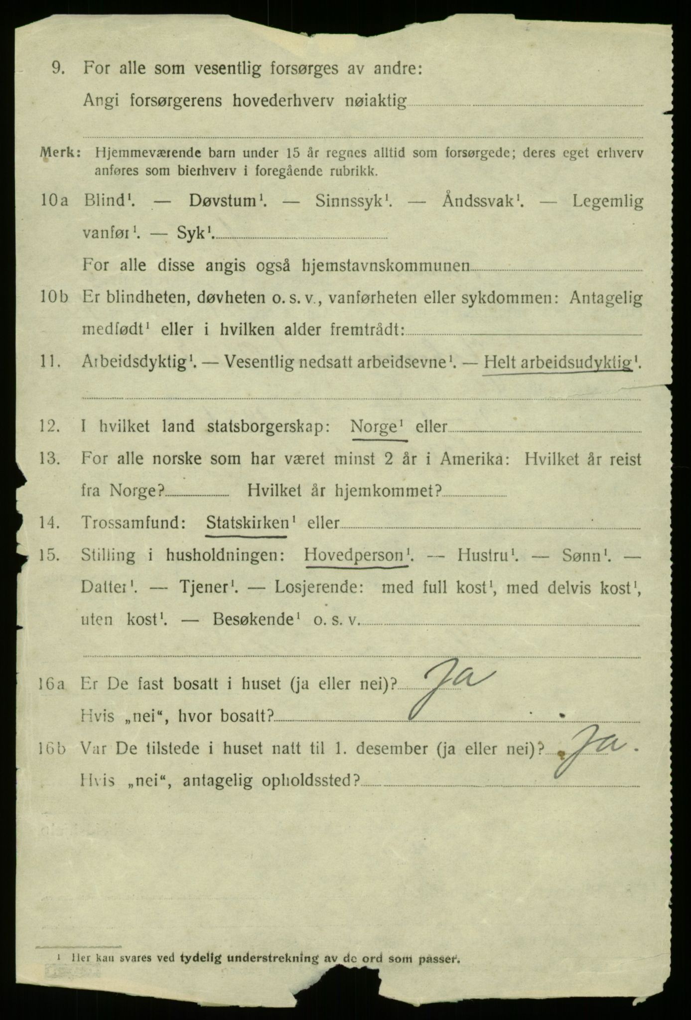 SAB, 1920 census for Fana, 1920, p. 10124