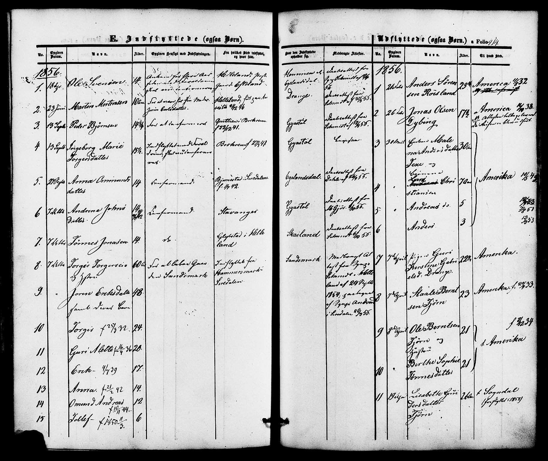 Lund sokneprestkontor, AV/SAST-A-101809/S06/L0010: Parish register (official) no. A 9, 1854-1886, p. 414