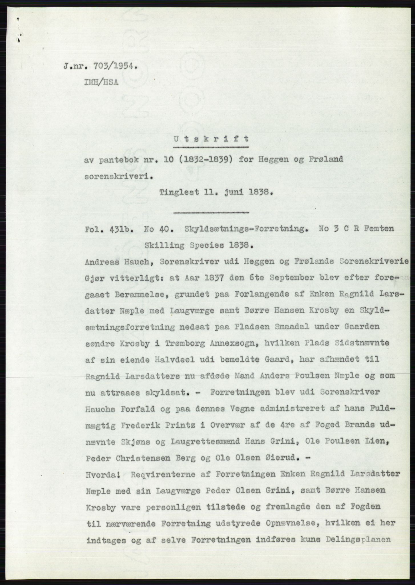 Statsarkivet i Oslo, SAO/A-10621/Z/Zd/L0001: Avskrifter, j.nr 34/1953 og 385-1291/1954, 1953-1954, p. 140