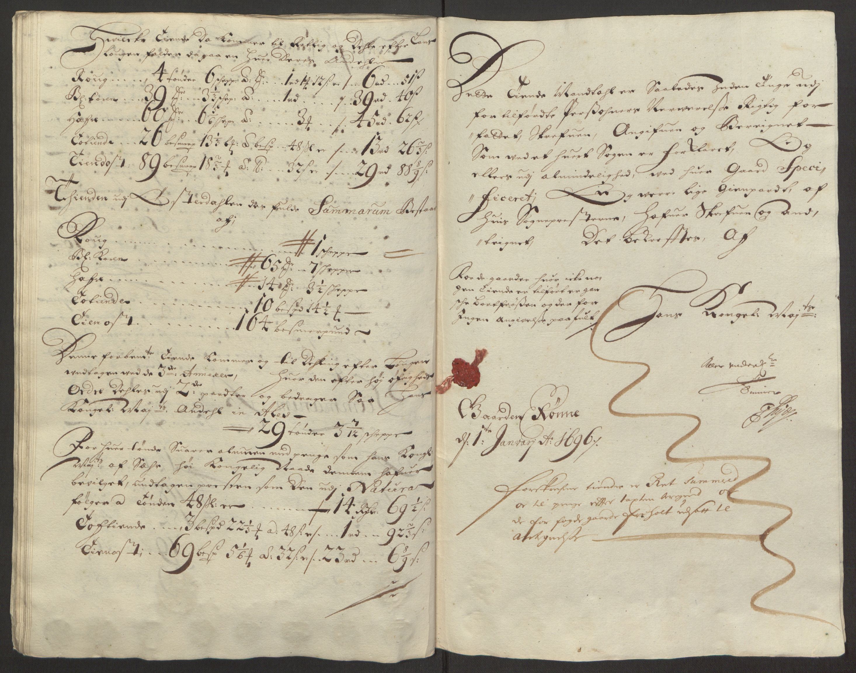 Rentekammeret inntil 1814, Reviderte regnskaper, Fogderegnskap, AV/RA-EA-4092/R13/L0833: Fogderegnskap Solør, Odal og Østerdal, 1695, p. 232