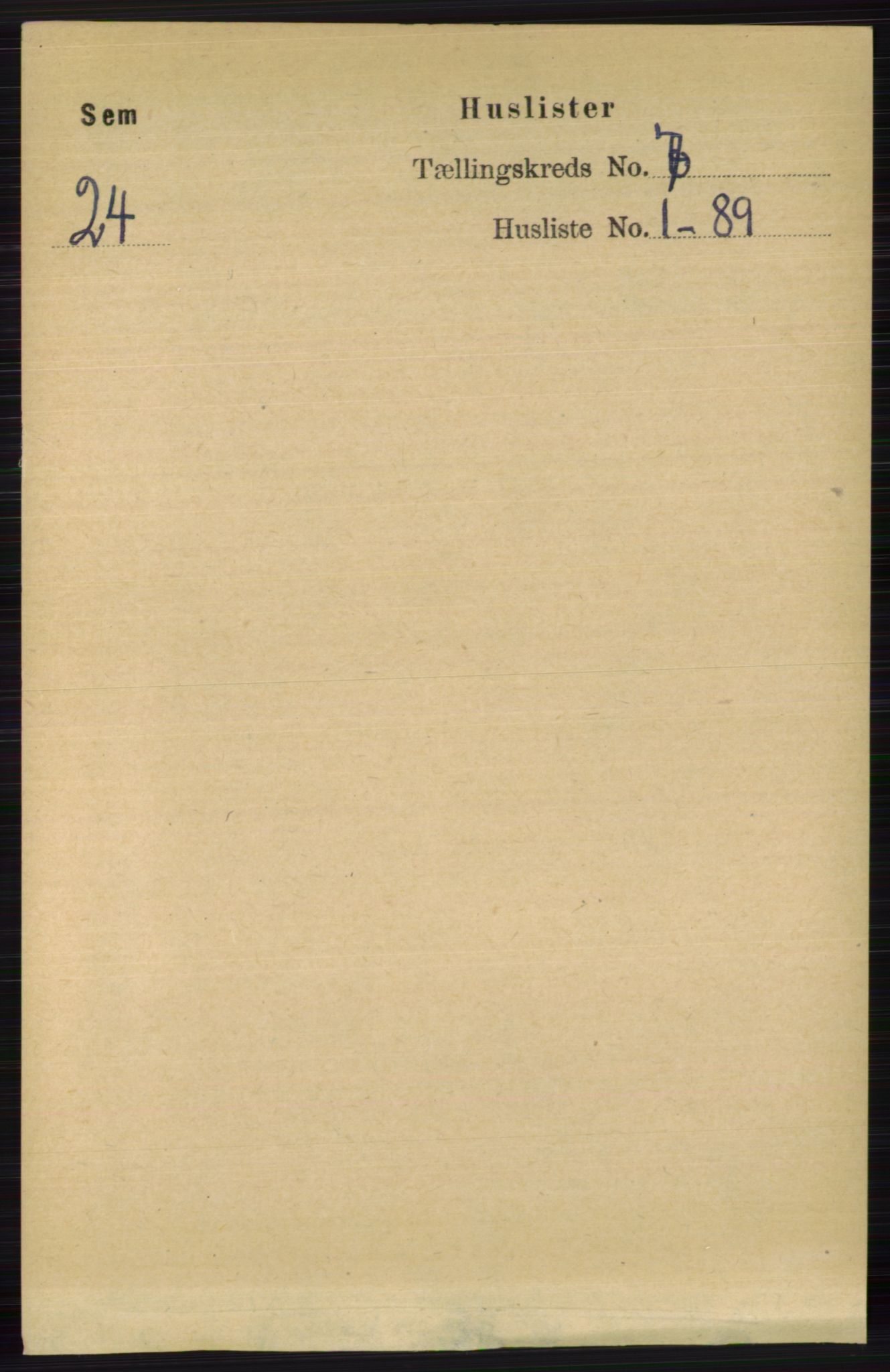 RA, 1891 census for 0721 Sem, 1891, p. 3167