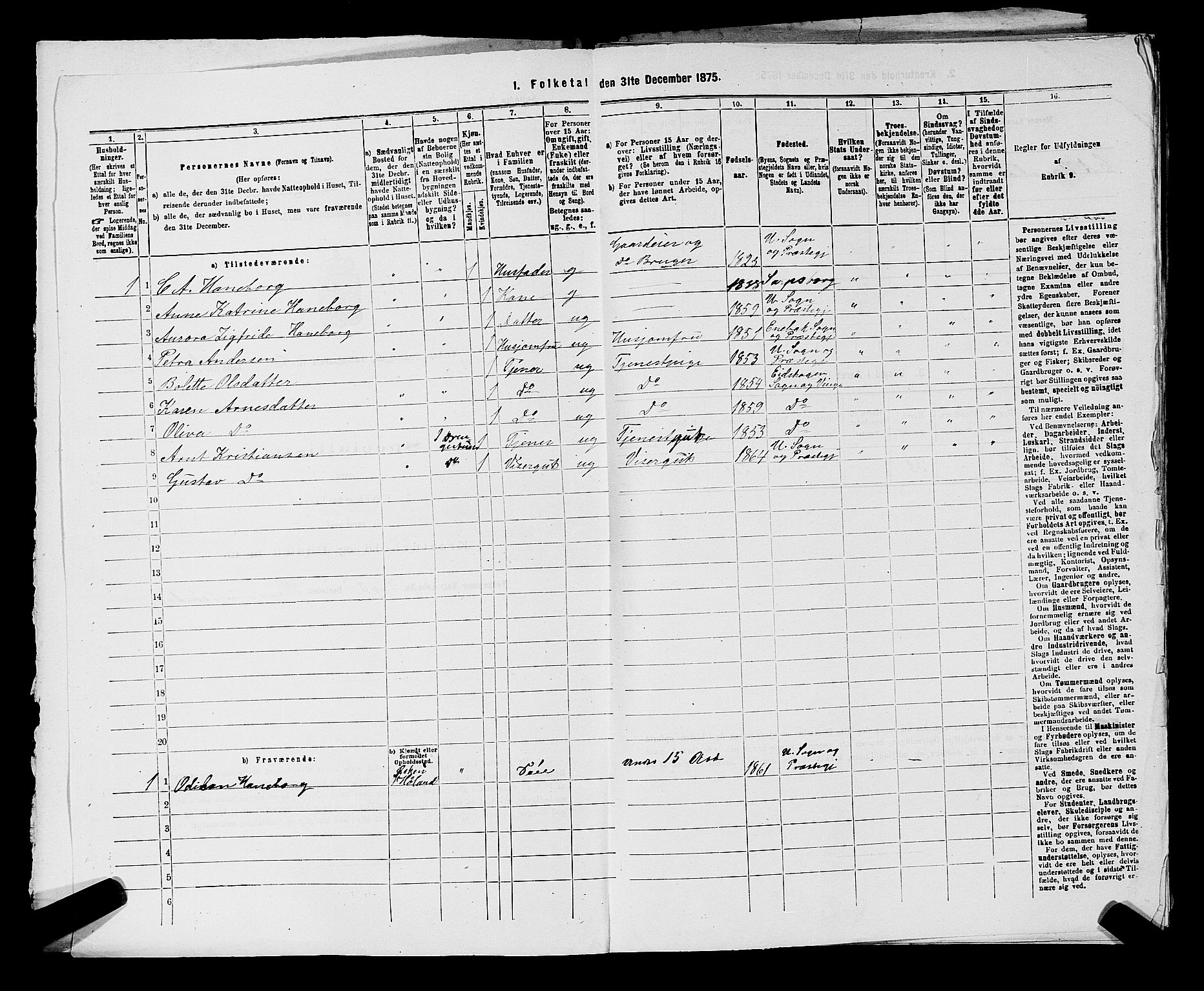 RA, 1875 census for 0224P Aurskog, 1875, p. 141