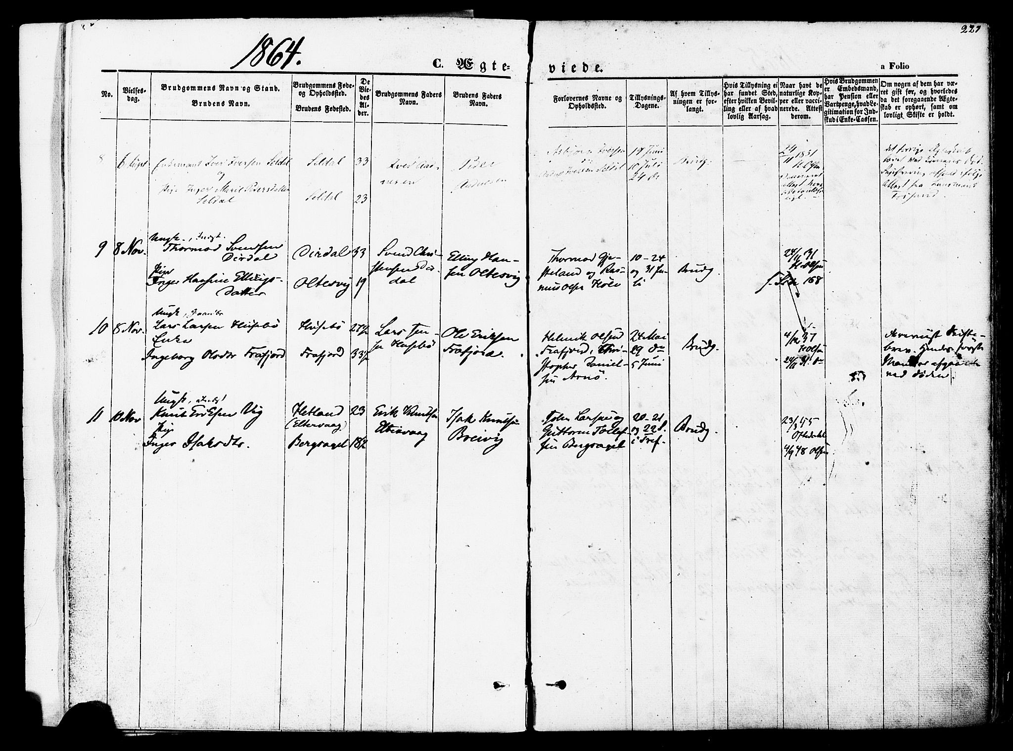 Høgsfjord sokneprestkontor, AV/SAST-A-101624/H/Ha/Haa/L0002: Parish register (official) no. A 2, 1855-1885, p. 229