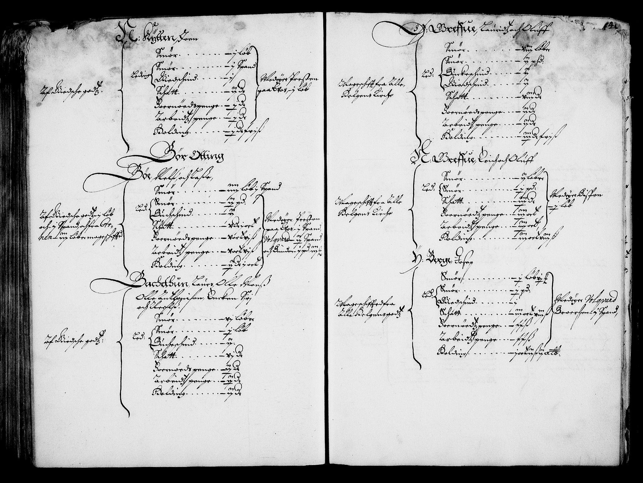 Rentekammeret inntil 1814, Realistisk ordnet avdeling, AV/RA-EA-4070/On/L0001/0001: Statens gods / [Jj 1]: Jordebok over Hannibal Sehesteds gods, 1651, p. 225