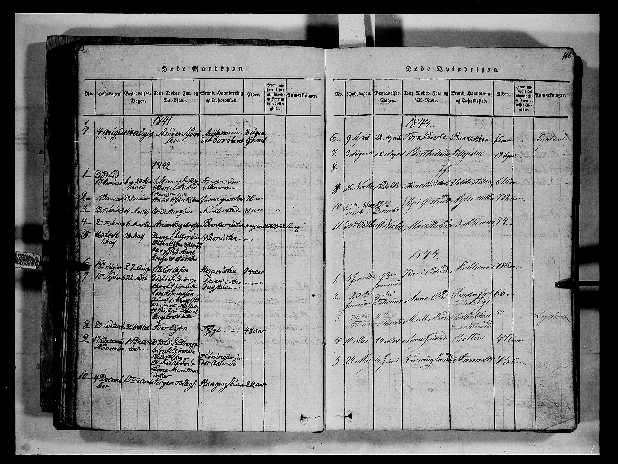 Fron prestekontor, SAH/PREST-078/H/Ha/Hab/L0002: Parish register (copy) no. 2, 1816-1850, p. 110