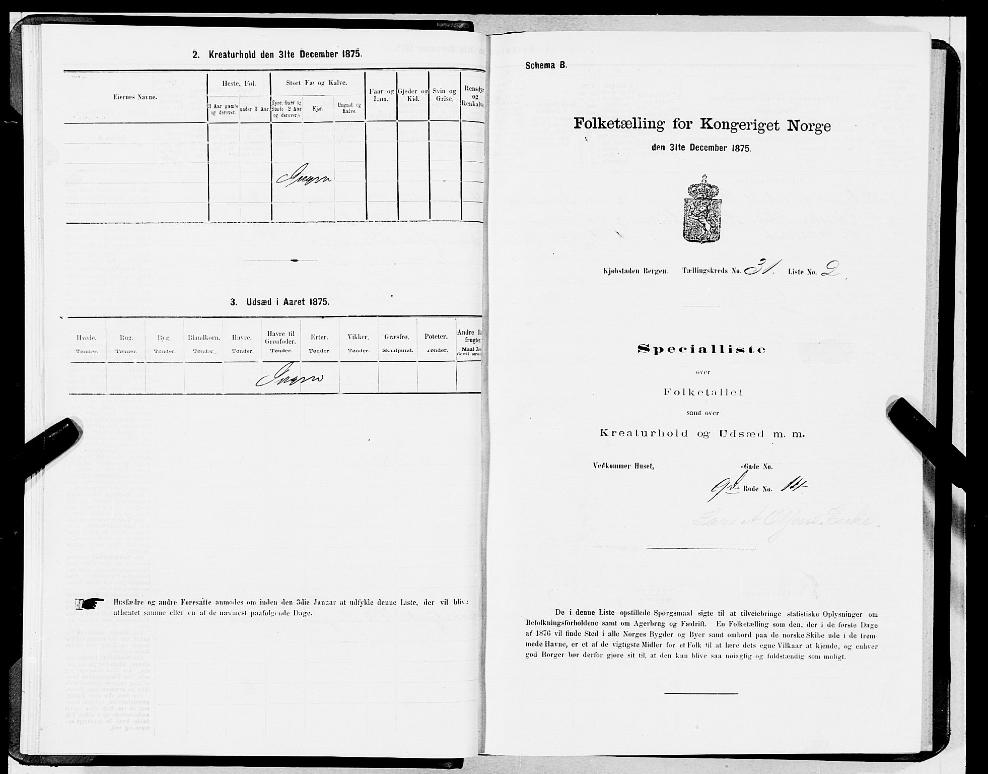 SAB, 1875 census for 1301 Bergen, 1875, p. 1573