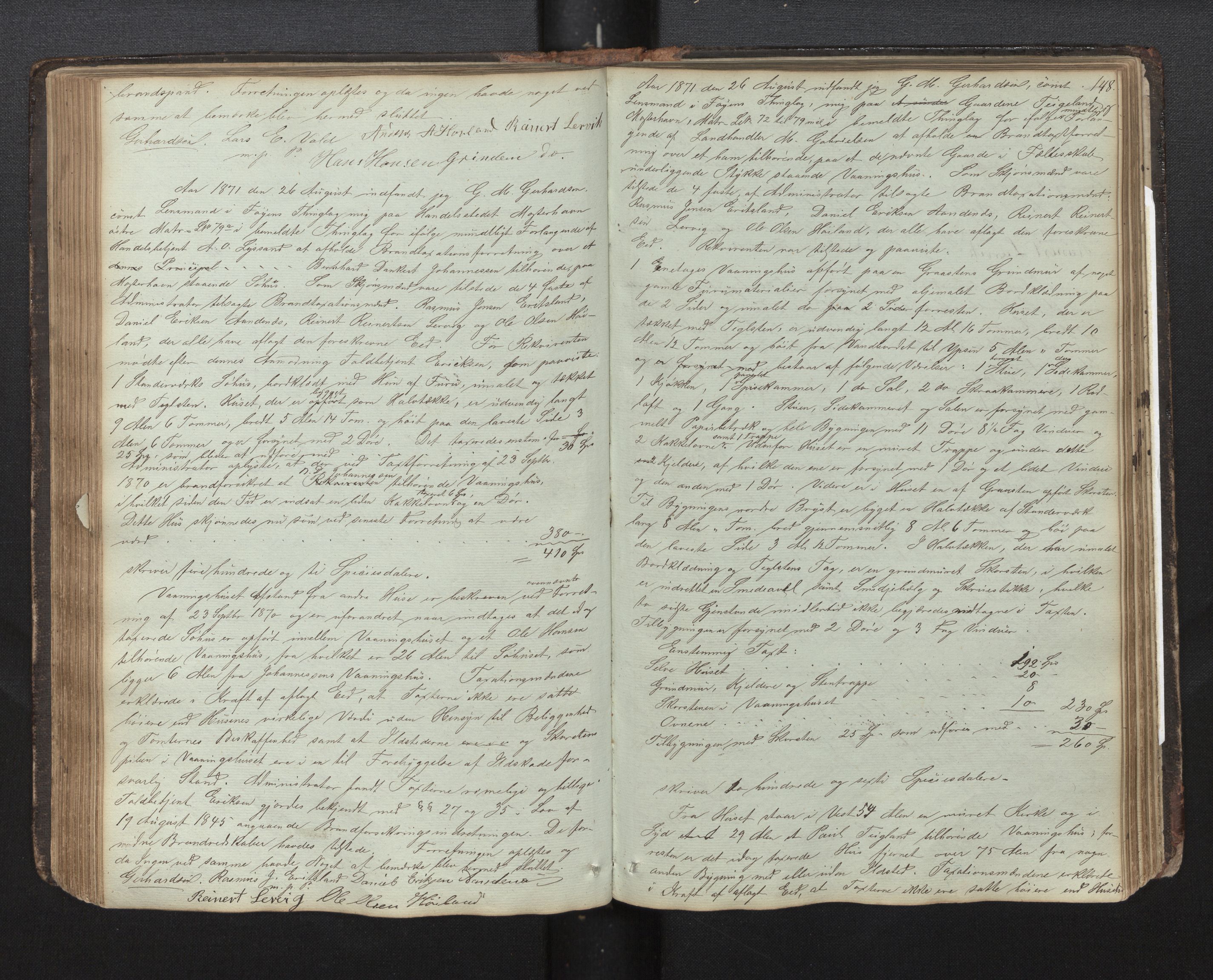Lensmannen i Finnås, AV/SAB-A-31901/0012/L0001: Branntakstprotokoll, 1846-1888, p. 147b-148a