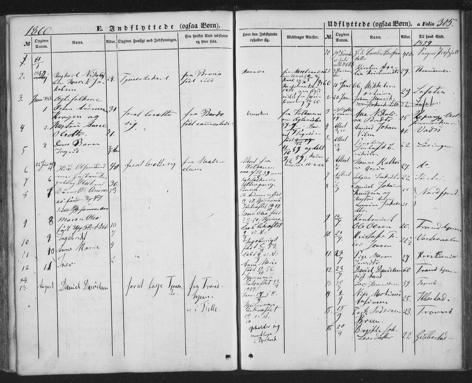 Ministerialprotokoller, klokkerbøker og fødselsregistre - Nordland, SAT/A-1459/863/L0895: Parish register (official) no. 863A07, 1851-1860, p. 305