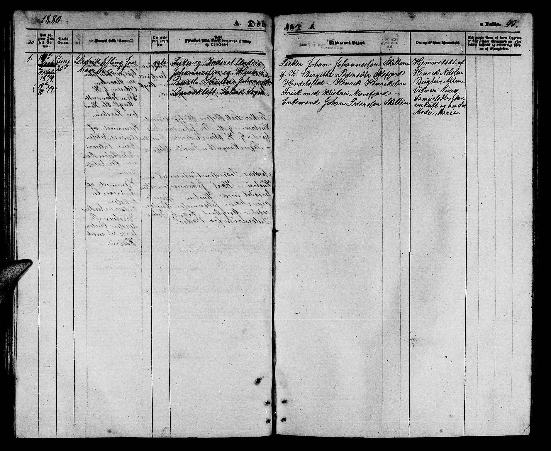 Loppa sokneprestkontor, AV/SATØ-S-1339/H/Hb/L0004klokker: Parish register (copy) no. 4, 1864-1880, p. 43