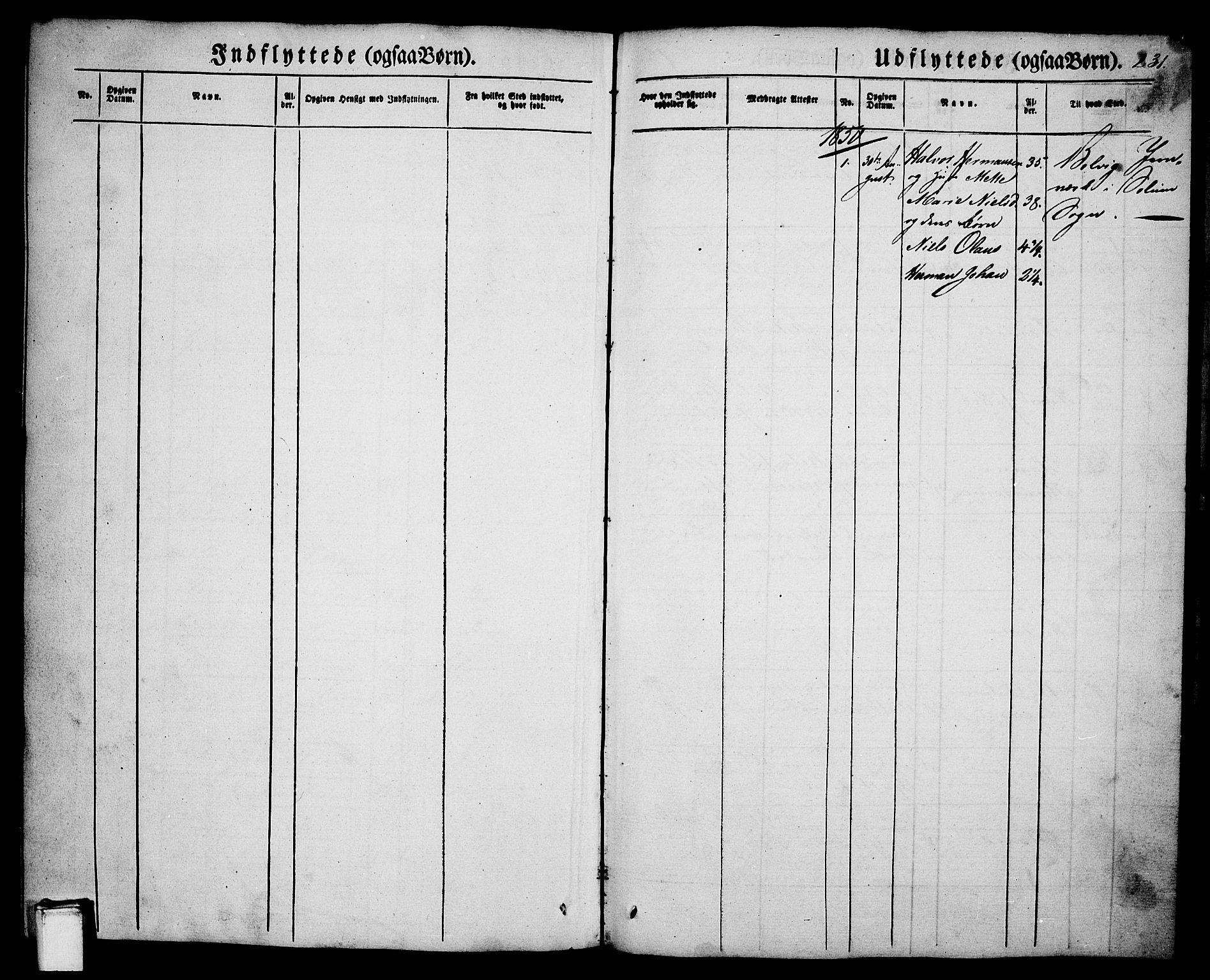 Porsgrunn kirkebøker , AV/SAKO-A-104/G/Ga/L0002: Parish register (copy) no. I 2, 1847-1877, p. 231