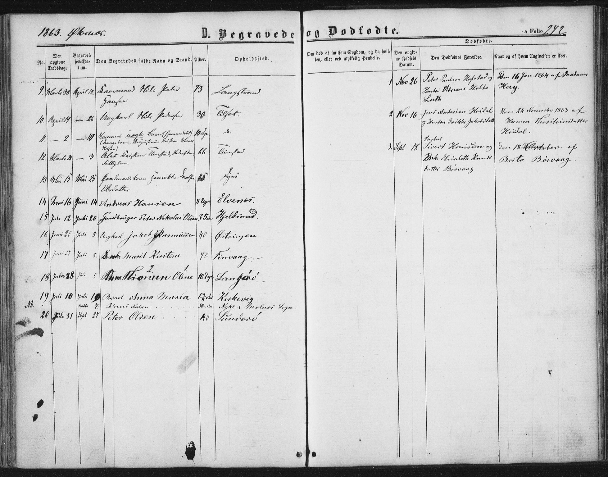 Ministerialprotokoller, klokkerbøker og fødselsregistre - Nordland, AV/SAT-A-1459/893/L1333: Parish register (official) no. 893A06, 1858-1866, p. 242