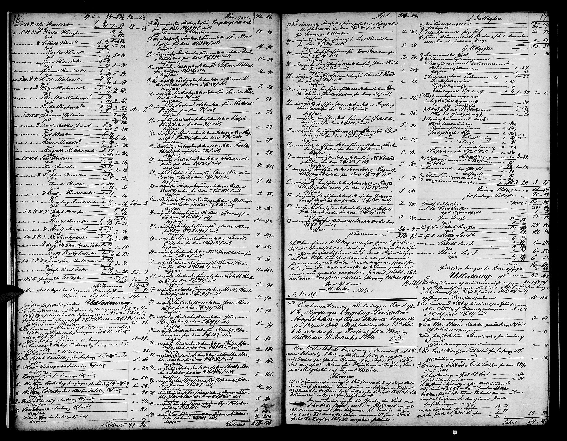 Sunnhordland sorenskrivar, AV/SAB-A-2401/1/H/Ha/Had/L0006: Skifteprotokollar. Føyen, Fjære og Våg. Register i protokoll., 1844-1853, p. 16-17