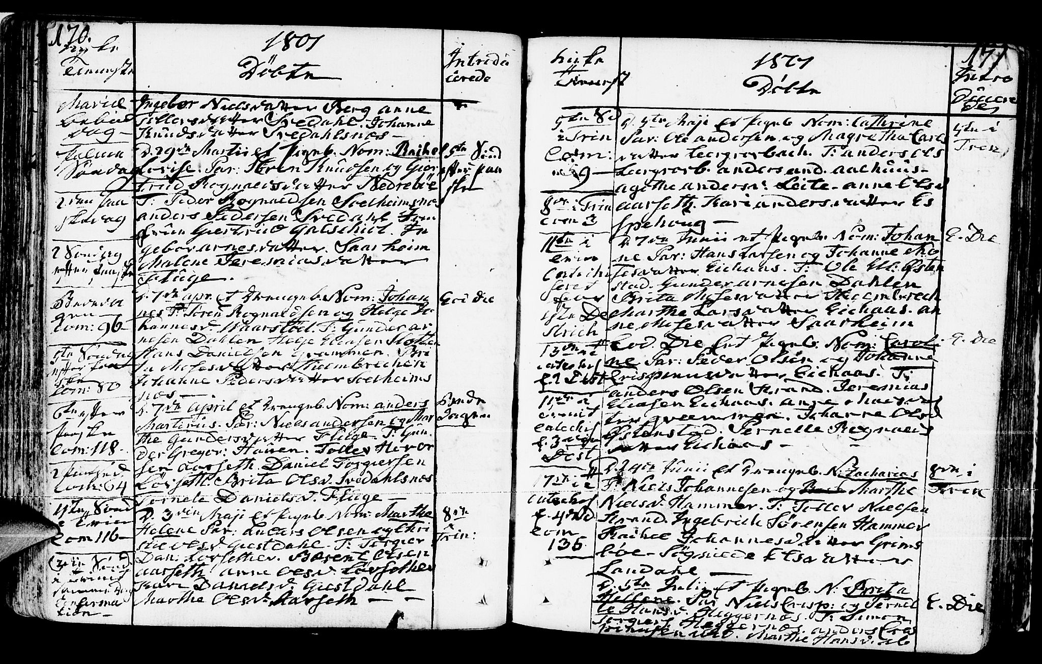 Jølster sokneprestembete, SAB/A-80701/H/Haa/Haaa/L0005: Parish register (official) no. A 5, 1790-1821, p. 170-171