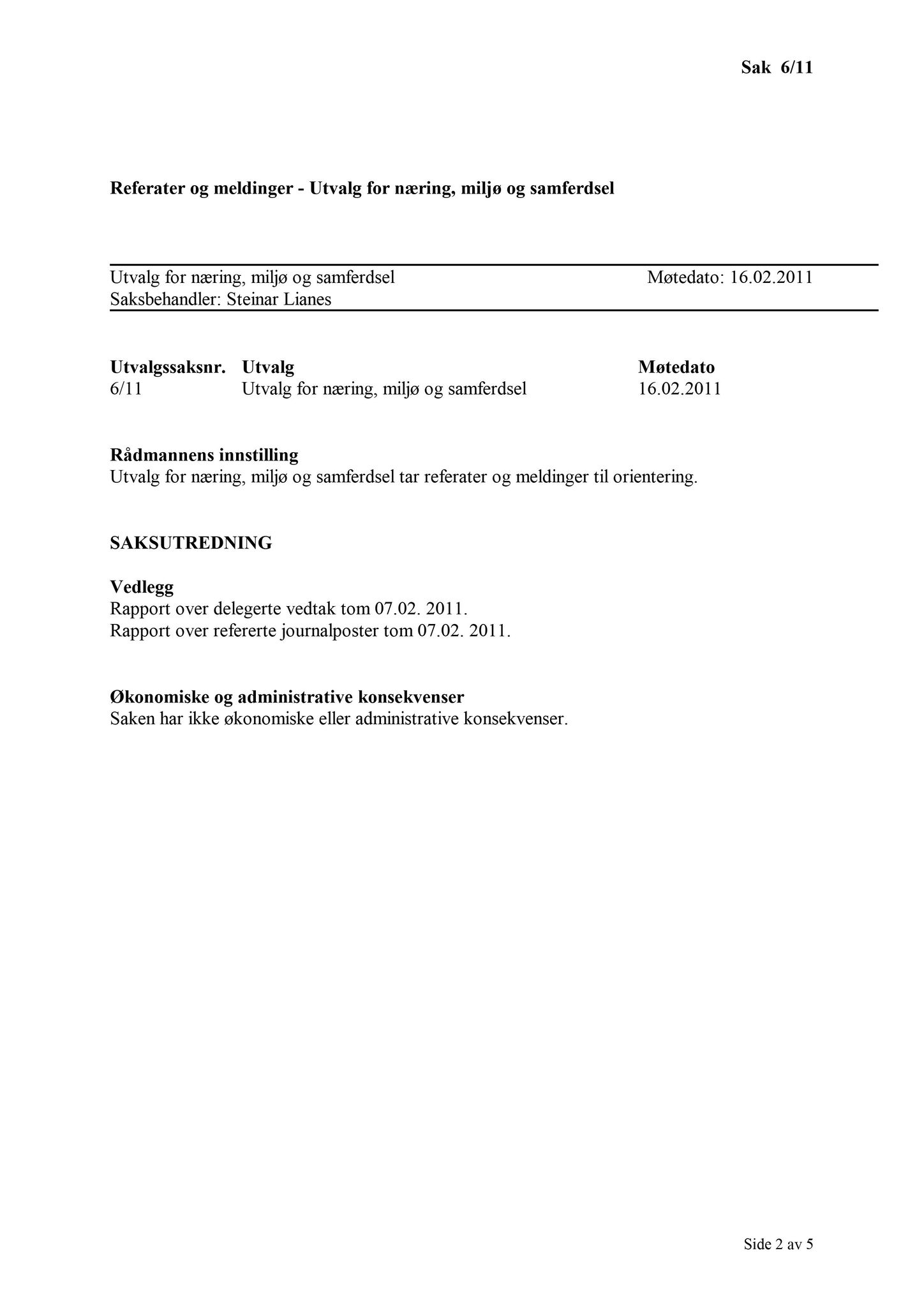 Klæbu Kommune, TRKO/KK/13-NMS/L004: Utvalg for næring, miljø og samferdsel, 2011, p. 63