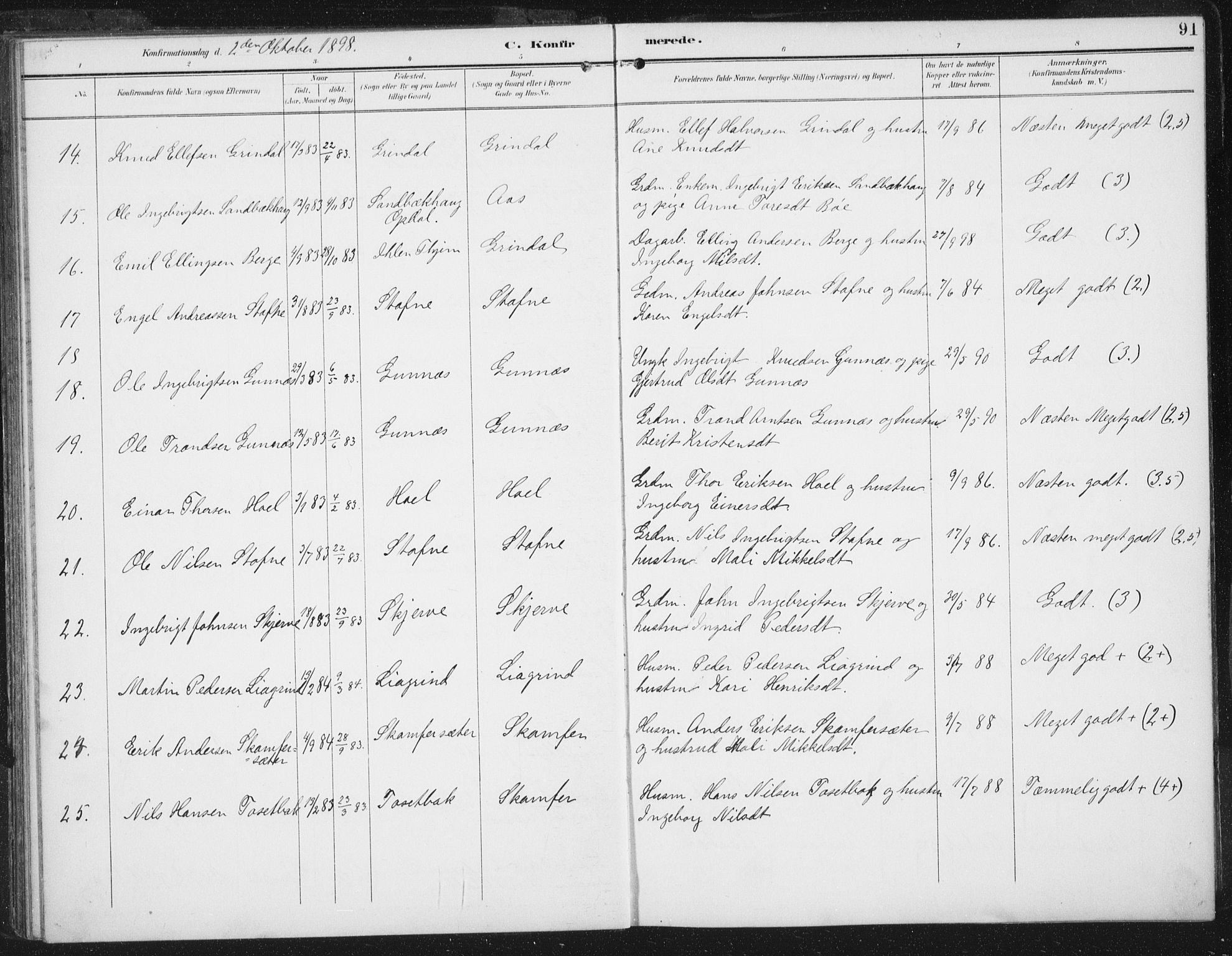 Ministerialprotokoller, klokkerbøker og fødselsregistre - Sør-Trøndelag, SAT/A-1456/674/L0872: Parish register (official) no. 674A04, 1897-1907, p. 91