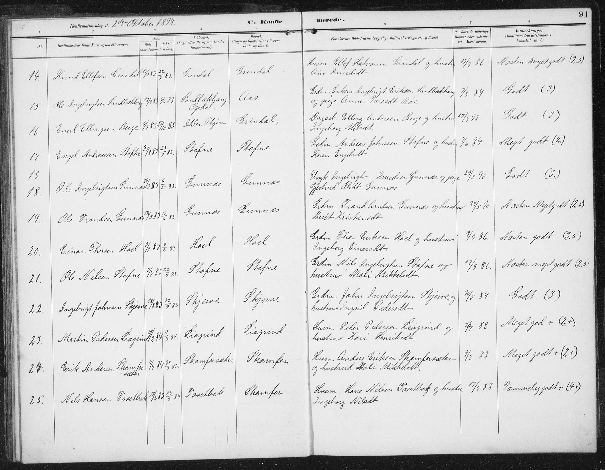 Ministerialprotokoller, klokkerbøker og fødselsregistre - Sør-Trøndelag, AV/SAT-A-1456/674/L0872: Parish register (official) no. 674A04, 1897-1907, p. 91