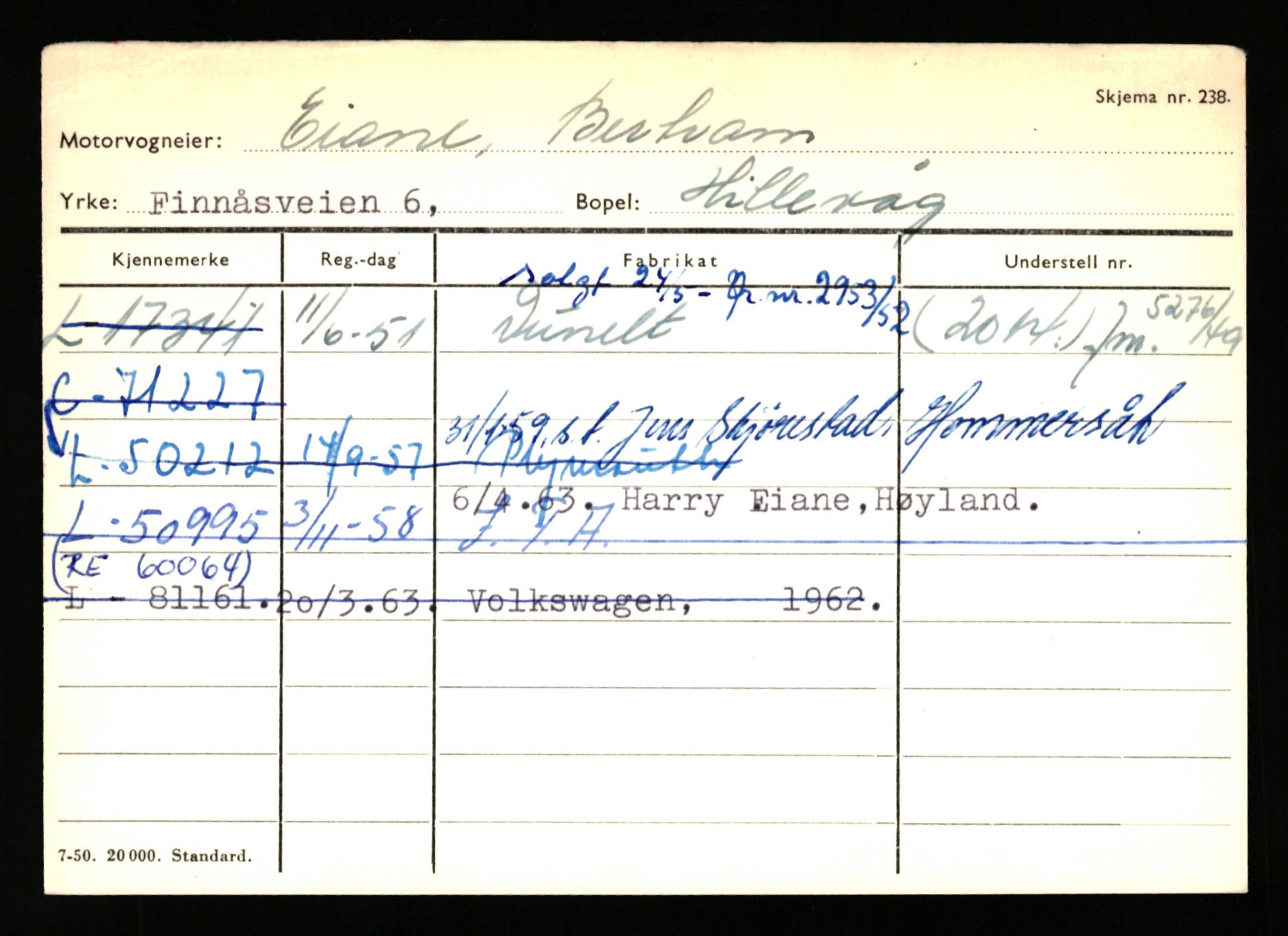 Stavanger trafikkstasjon, AV/SAST-A-101942/0/H/L0007: Egerøy - Eppeland, 1930-1971, p. 127