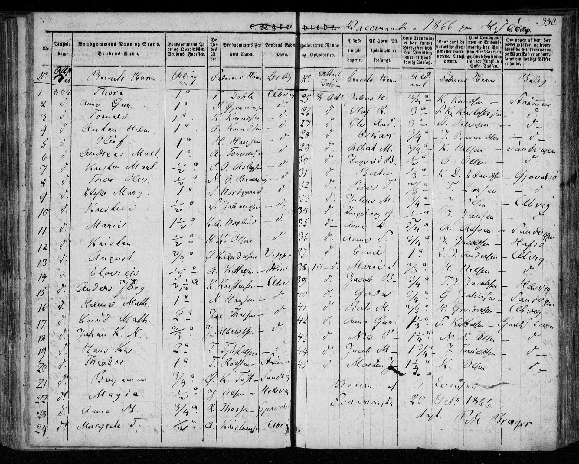 Øyestad sokneprestkontor, AV/SAK-1111-0049/F/Fa/L0013: Parish register (official) no. A 13, 1827-1842, p. 330