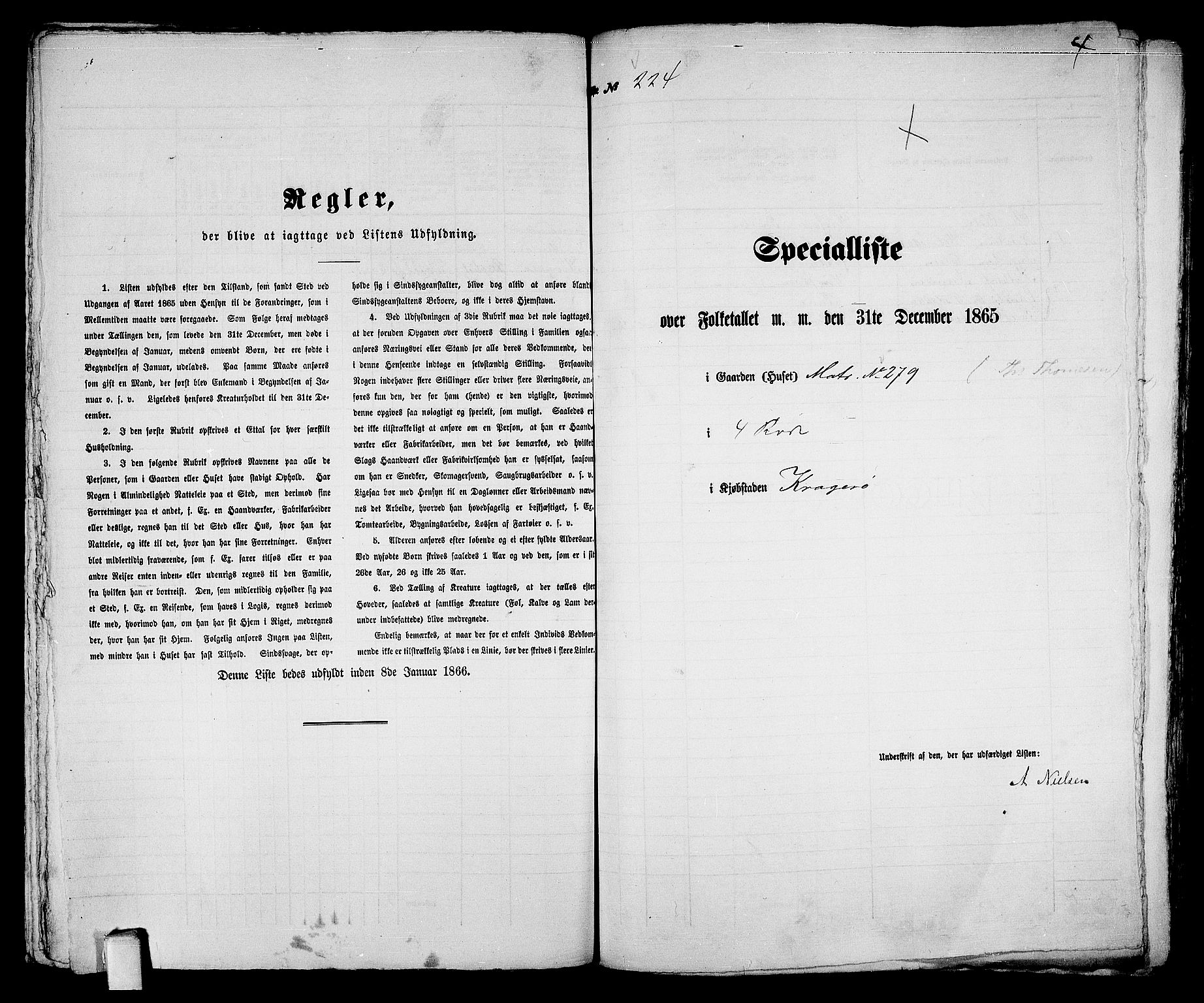 RA, 1865 census for Kragerø/Kragerø, 1865, p. 458